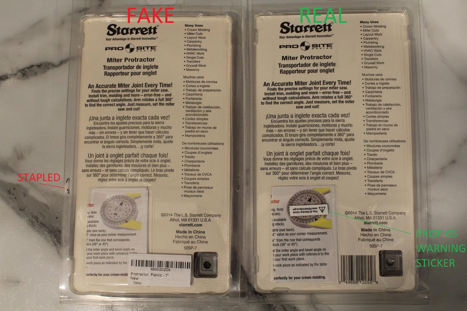 Starrett ProSite Miter Protractor, 7