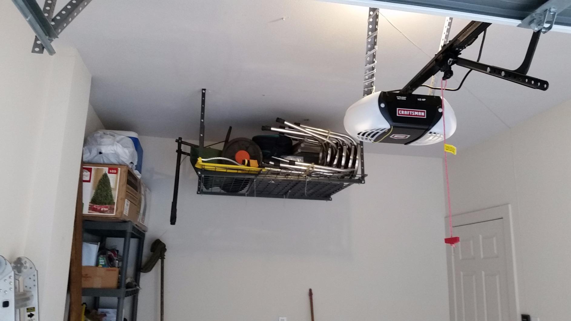 Hyloft Overhead Steel Garage Storage System, Ceiling Rack, 45-Inch x 45-Inch, 00625, Hammertone customer photo 1