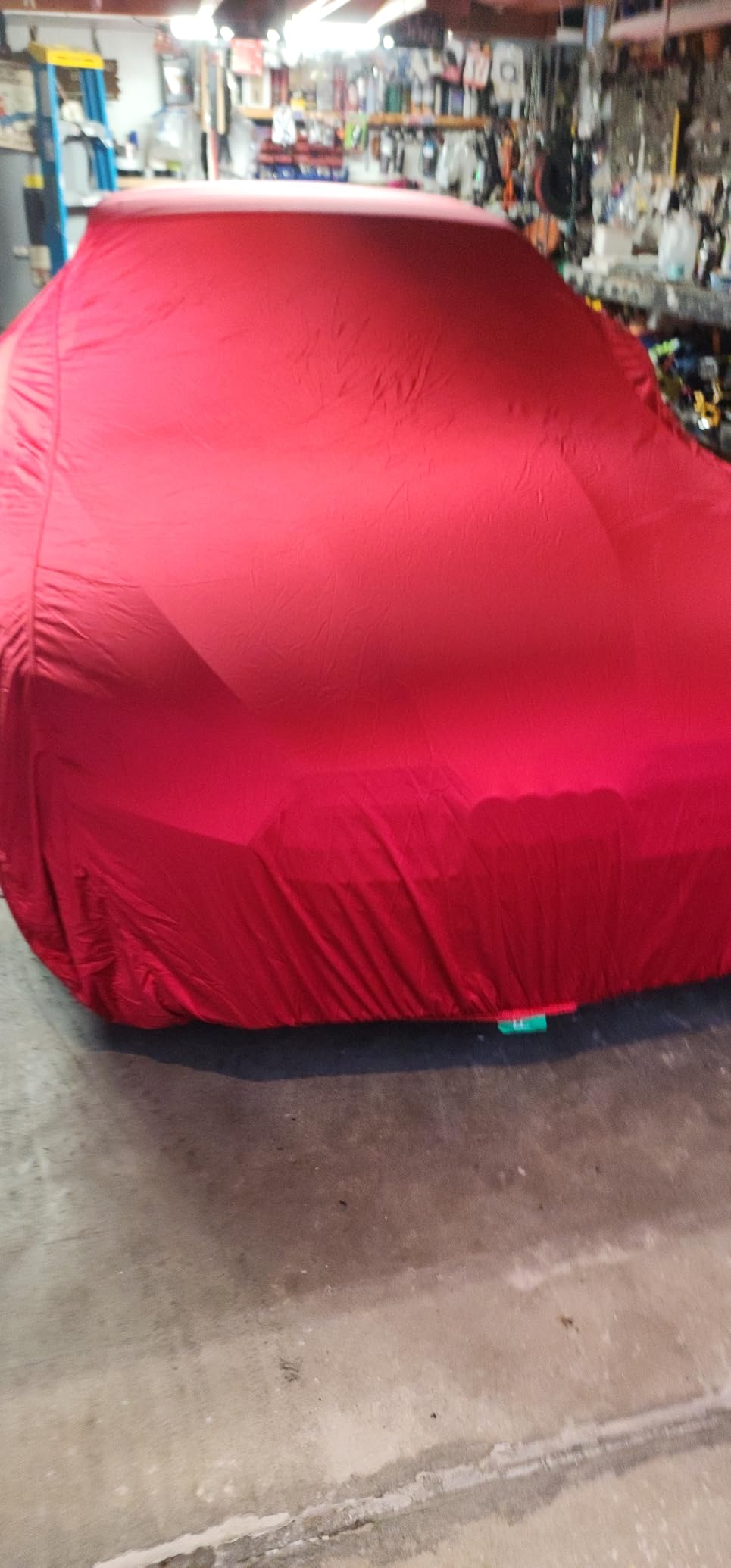 Budge Indoor Stretch Car Cover, Luxury Indoor Protection, Soft Inner Lining, Breathable, Dustproof, Car Cover fits Cars up to 157 inch, Gray customer photo 2