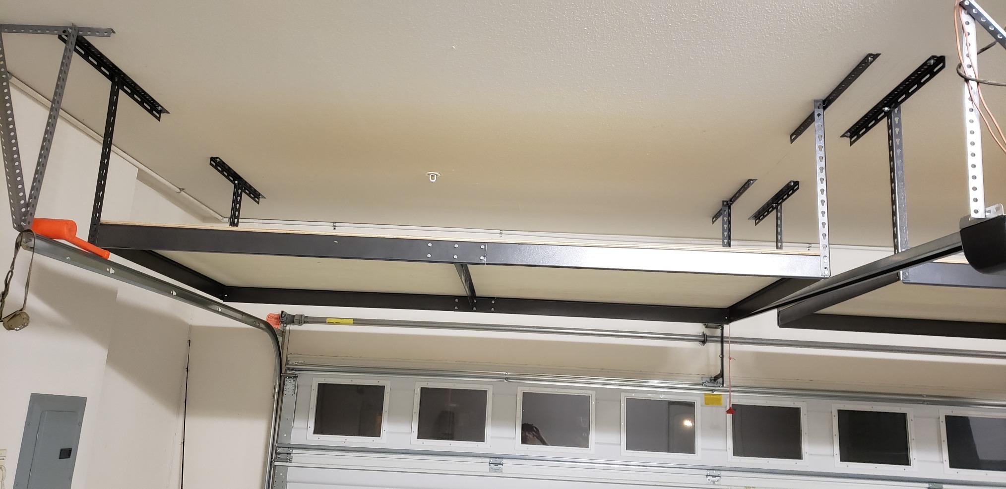 MonsterRax 4x8 Overhead Garage Storage Rack, White, 12