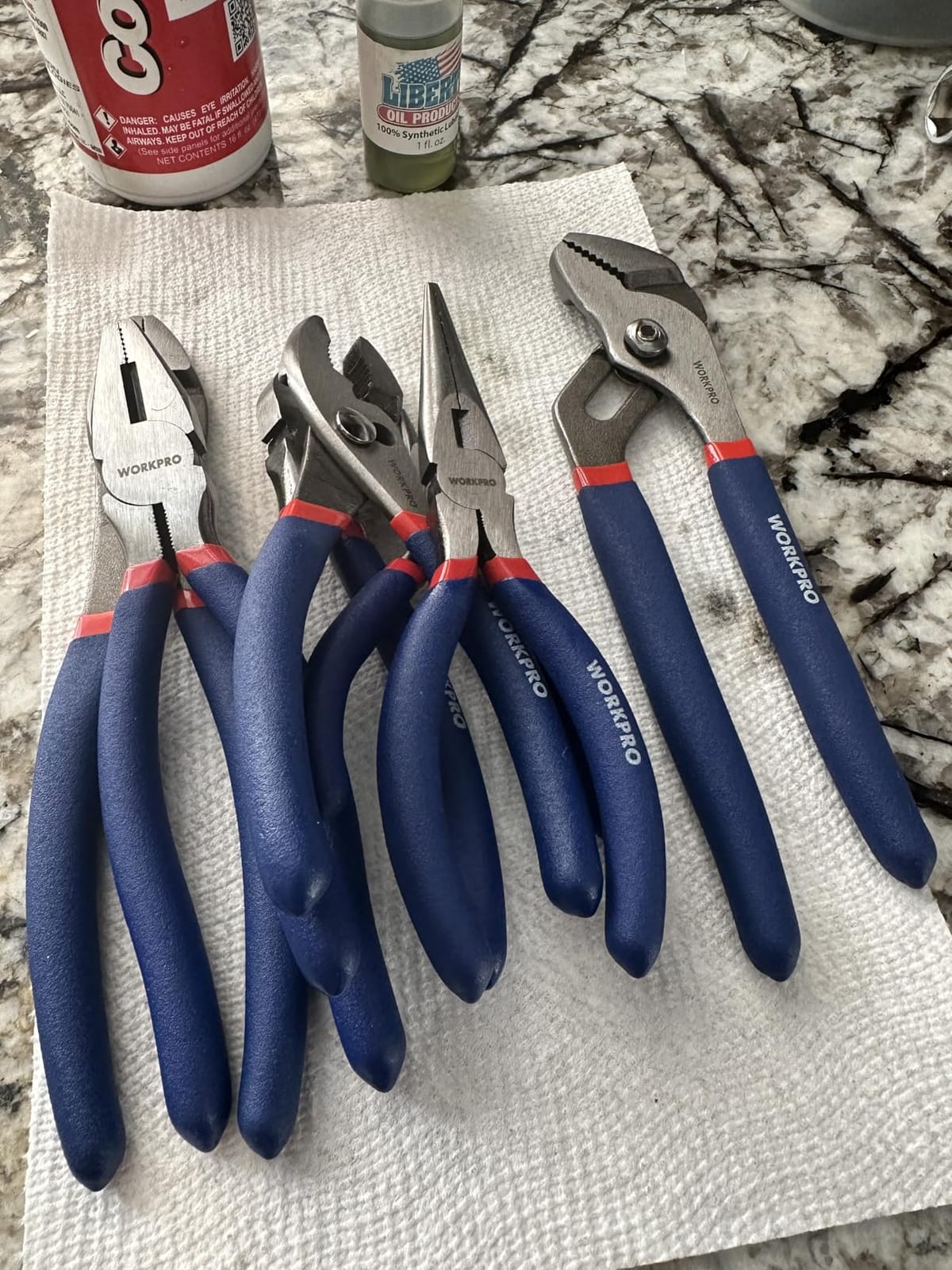 WORKPRO 7-Piece Pliers Set, Pliers Tool Set with Comfort Grip, Blue | Groove Joint Plier, Long Nose Pliers, Slip Joint Pliers, Linesman Plier, Diagonal Pliers for DIY & Home Use customer photo 2