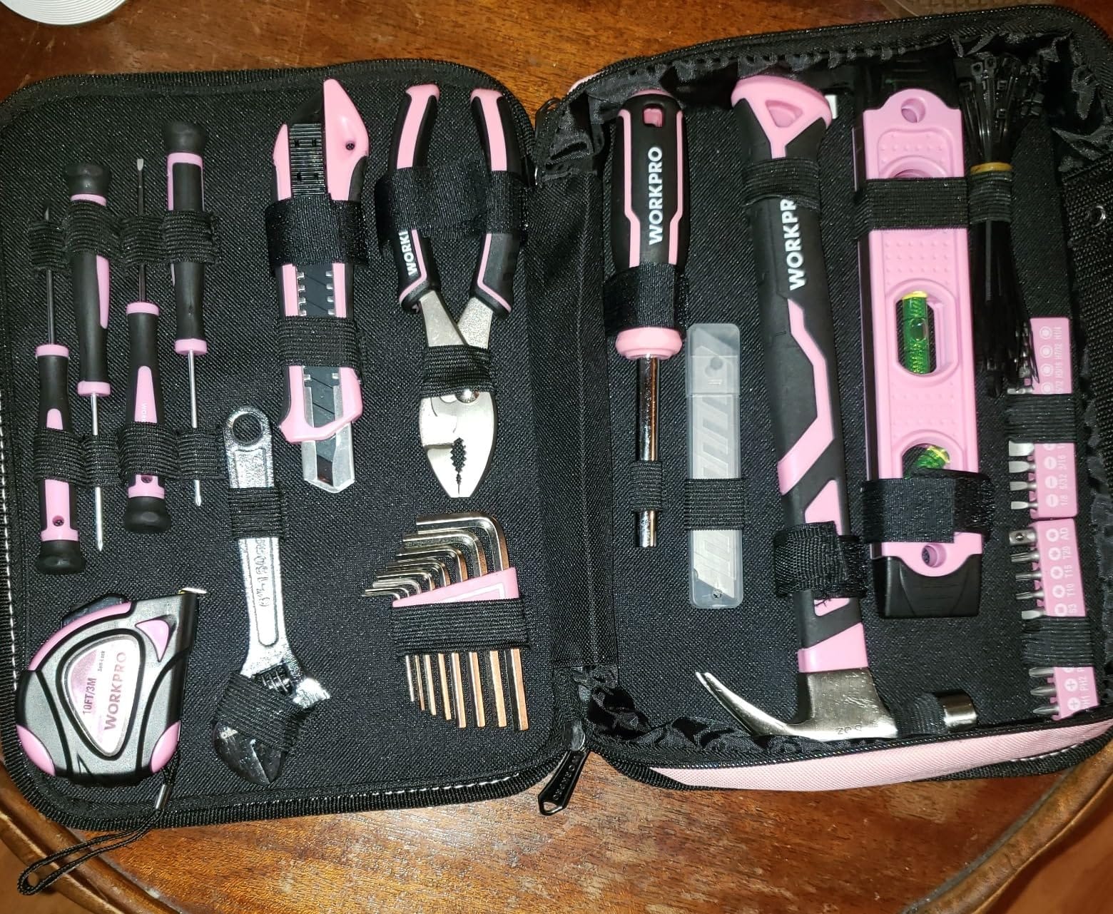 WORKPRO Home Tool Kit, 100 Piece Kitchen Drawer Household Hand Tool Set with Easy Carrying Pouch customer photo 1