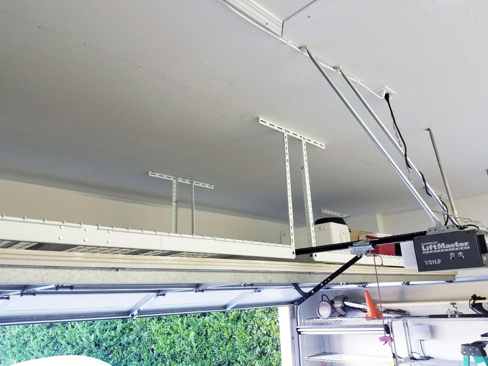 SafeRacks White 4x8 Overhead Garage Storage Rack 600 lb 24
