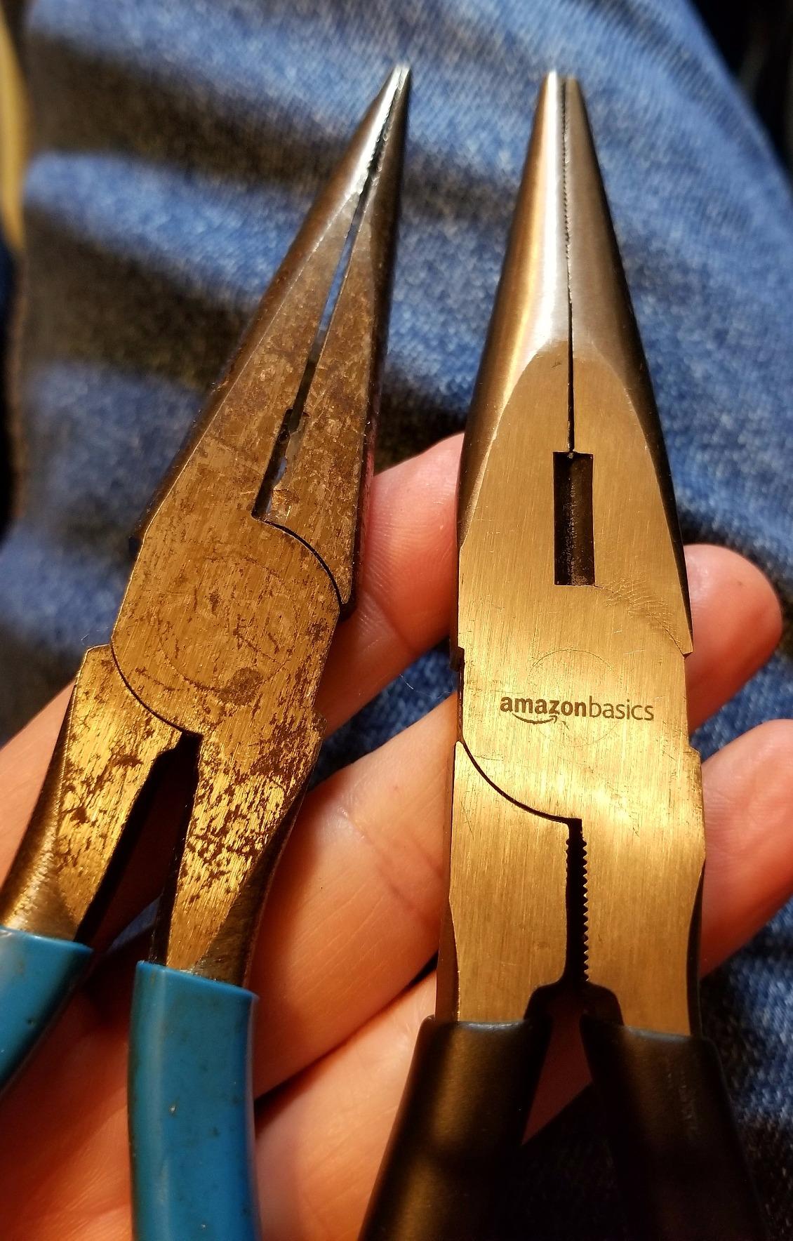 Amazon Basics Pliers Set, Hand Tools for Precision, Cutting Wire Cutter with Needle Nose and Diagonal, Quality Tool Set for Home Maintenance, Set of 4, Black and Silver customer photo 1