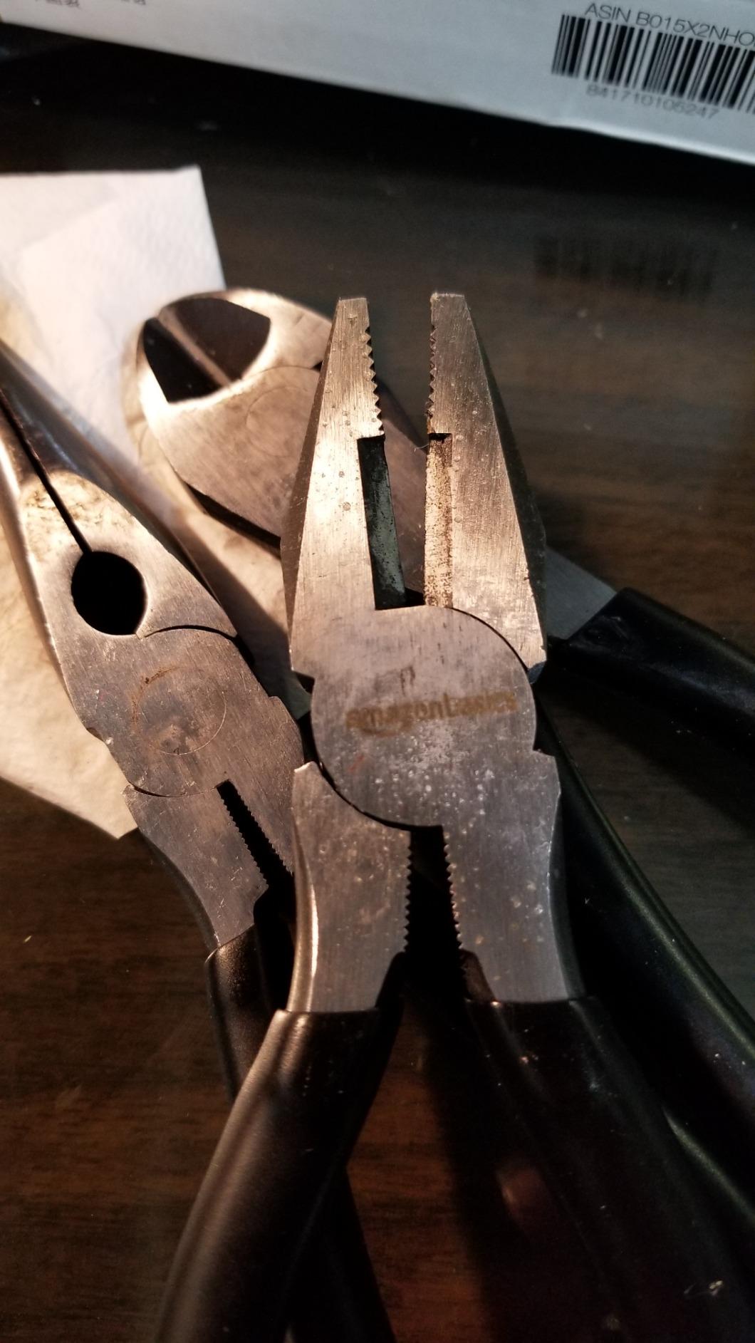 Amazon Basics Pliers Set, Hand Tools for Precision, Cutting Wire Cutter with Needle Nose and Diagonal, Quality Tool Set for Home Maintenance, Set of 4, Black and Silver customer photo 2