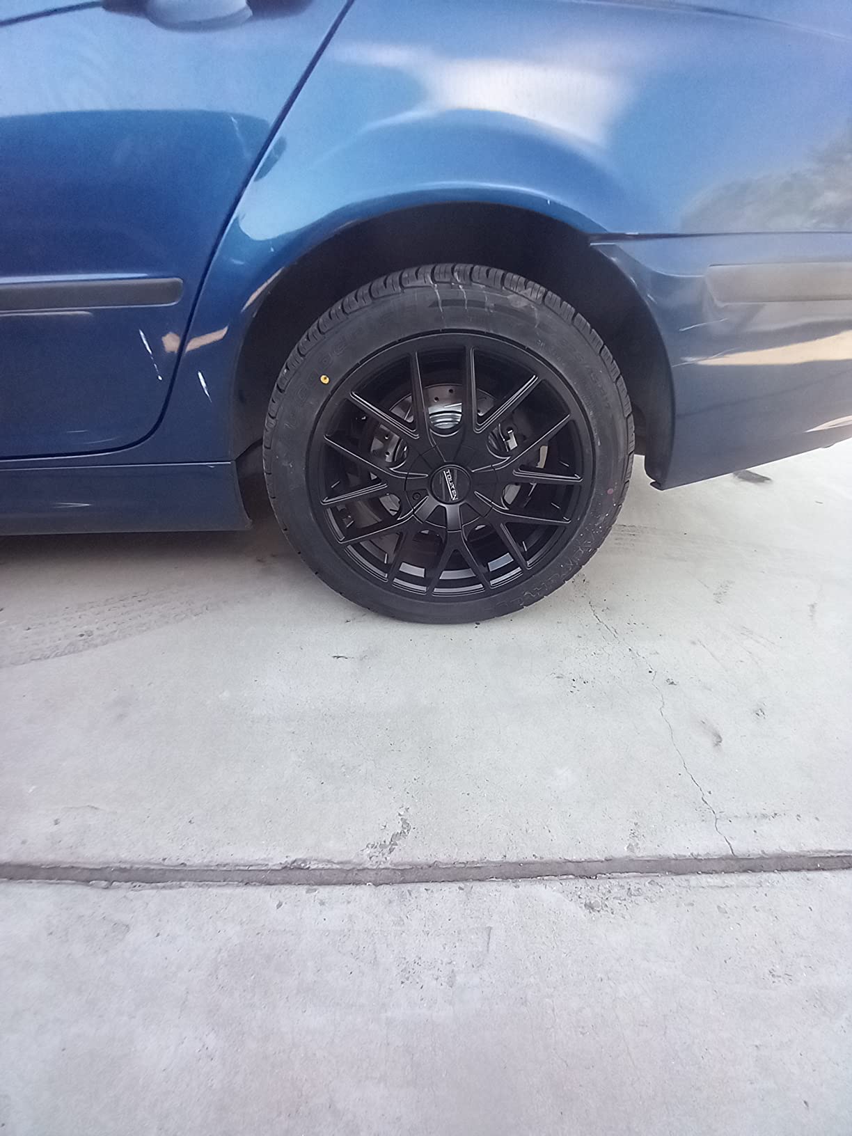 TR60 17x7.5, Bolt Pattern: 5x112/120, Offset: 42, FULL MATTE BLACK, set of 1 customer photo 1