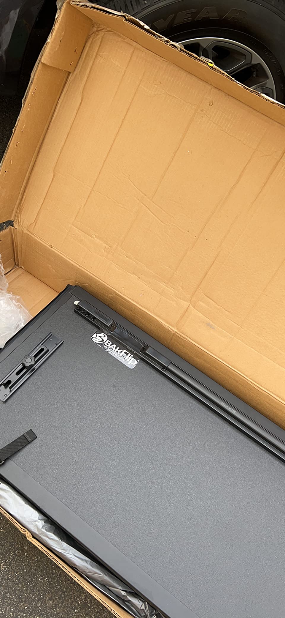 BAK BAKFlip MX4 Hard Folding Truck Bed Tonneau Cover | 448207RB | Fits 2009-2018, 19/20 Classic Dodge Ram w/RamBox 5' 7
