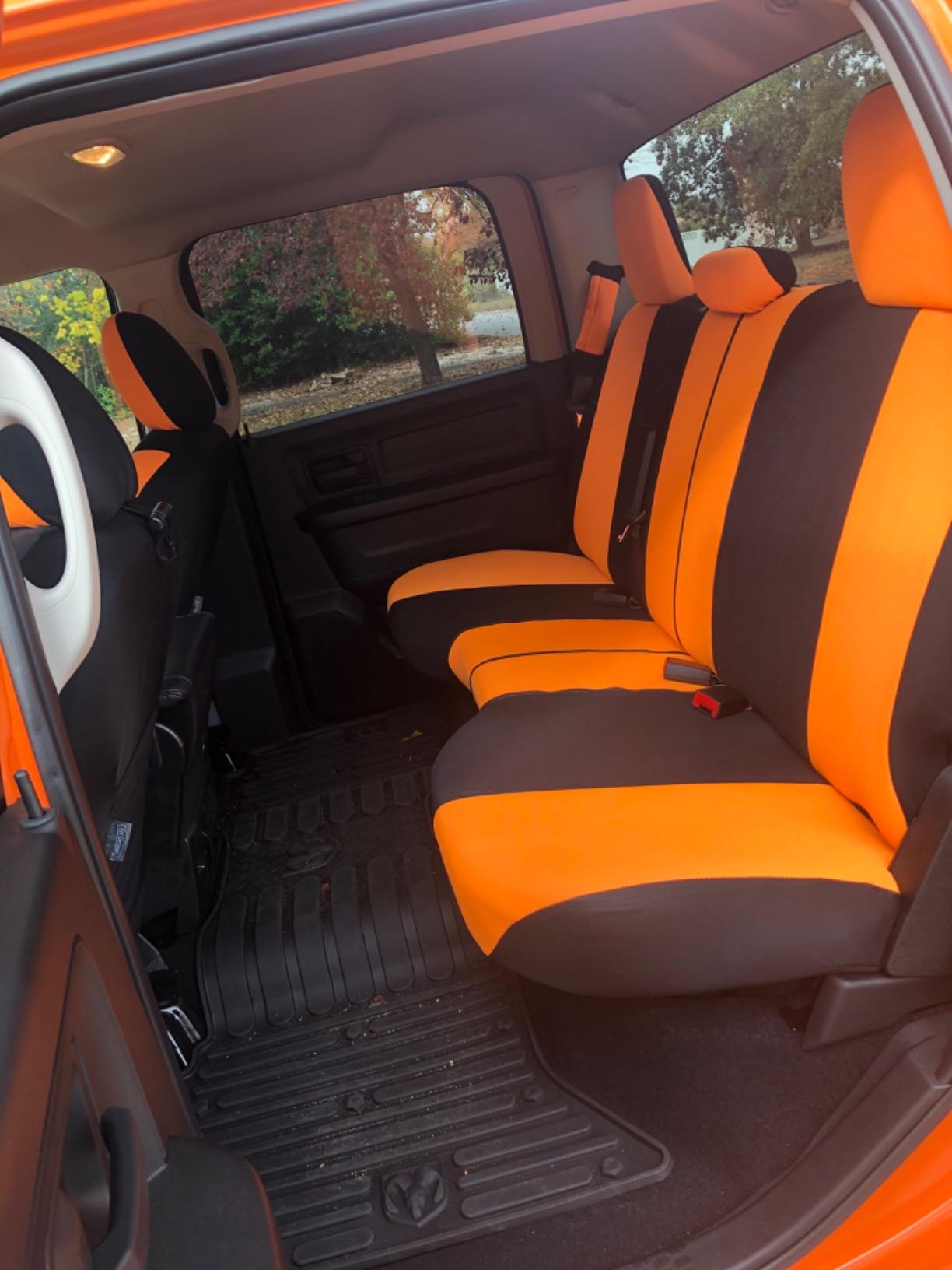 FH Group Full Set Cloth Car Seat Covers, Universal Fit Front and Split Bench Rear, Airbag Compatible, Washable for SUV, Sedan, Van - Black customer photo 2
