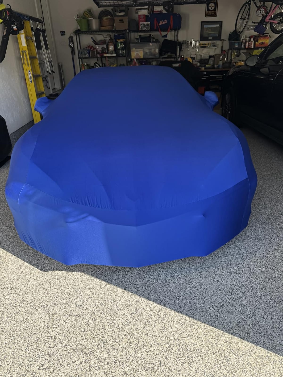 SR1 Performance USA C7 Corvette Indoor Car Cover, Custom Fit Ultraguard Stretch Satin Dust Cover for 2014-2019 Corvette Stingray, Z06, Grand Sport - Soft Lining Breathable Indoor Protection (Dark Red) customer photo 2
