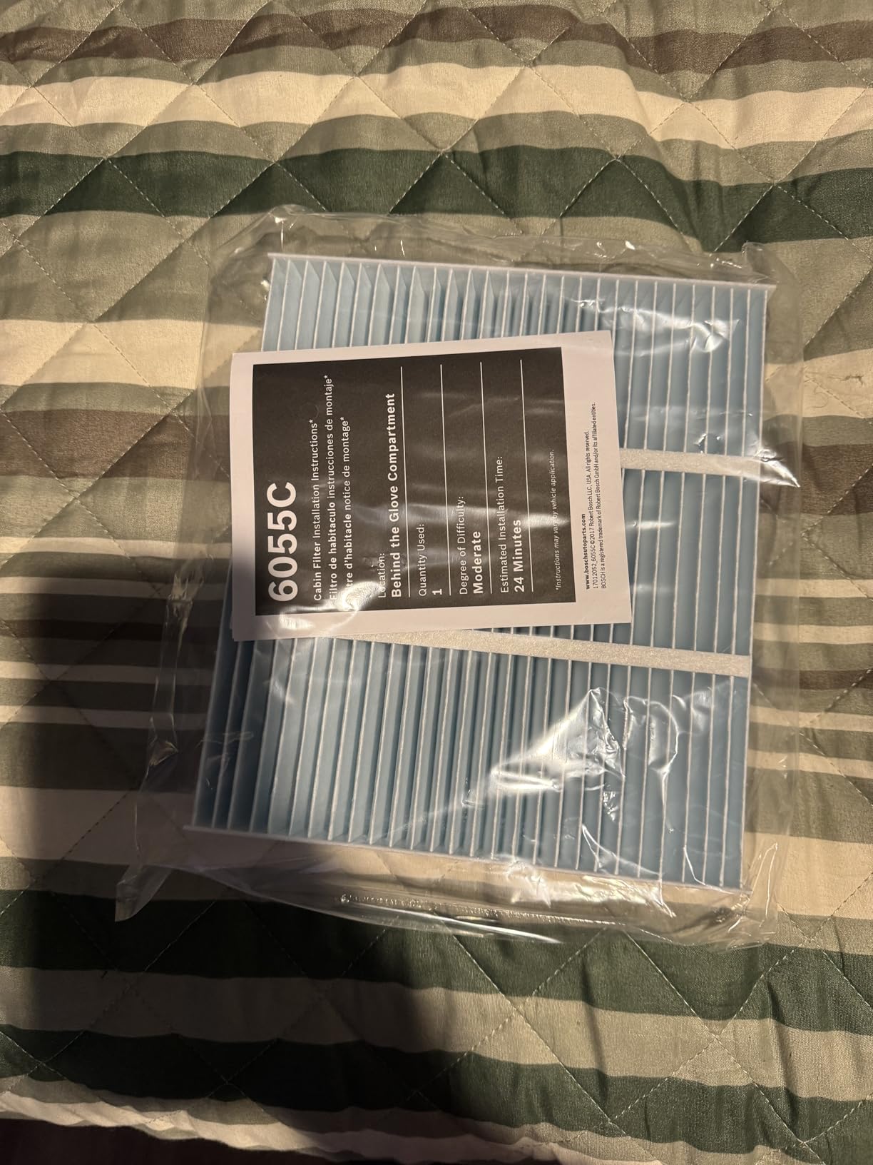 BOSCH 6055C HEPA Cabin Air Filter - 3 Layer Protection For A Healthier Ride customer photo 1