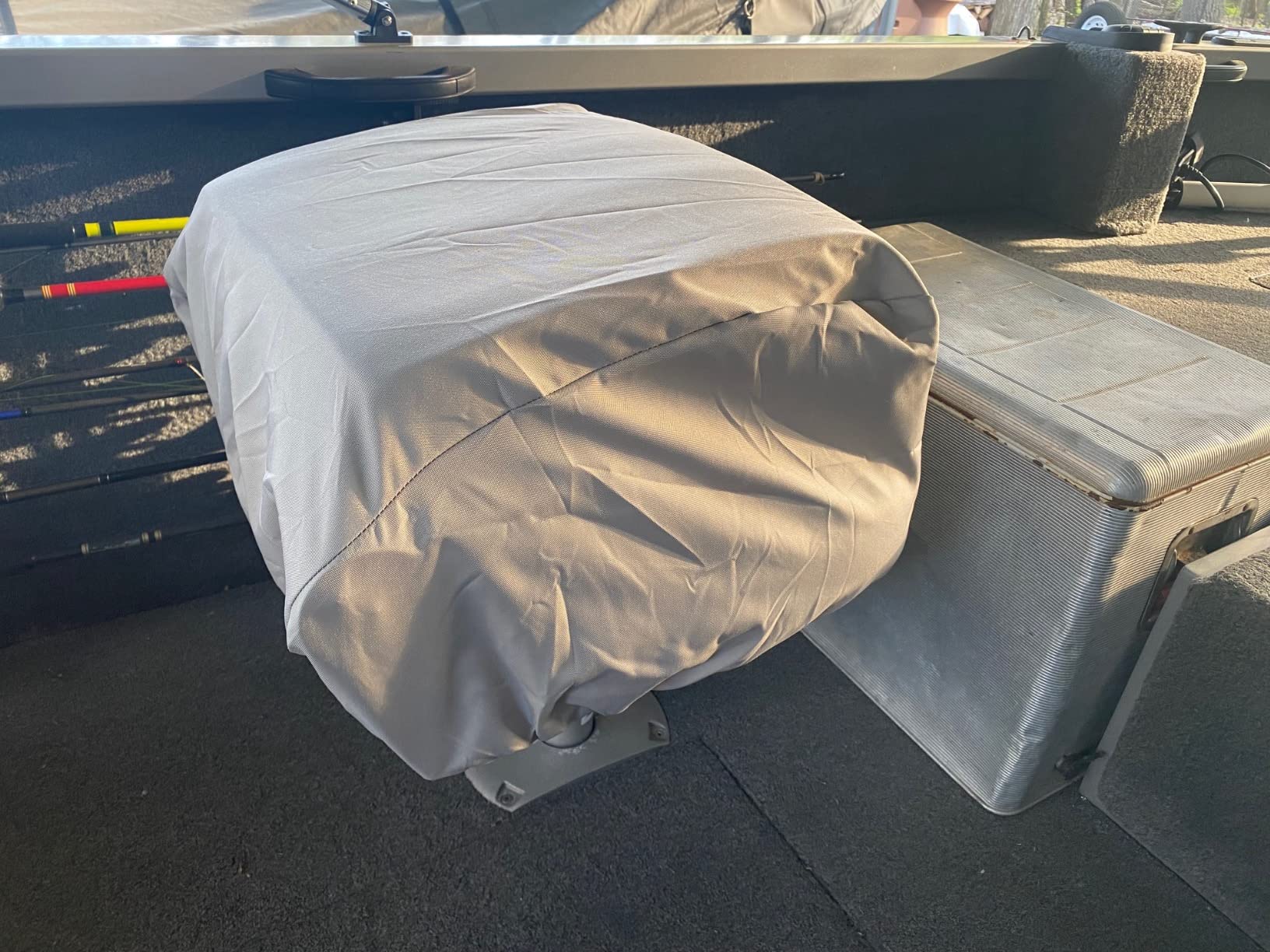 iCOVER Boat Folding Seat Cover - 600 Denier Canvas Waterproof Heavy-Duty Weather Resistant Material Trailerable Fishing Chair Covers customer photo 1