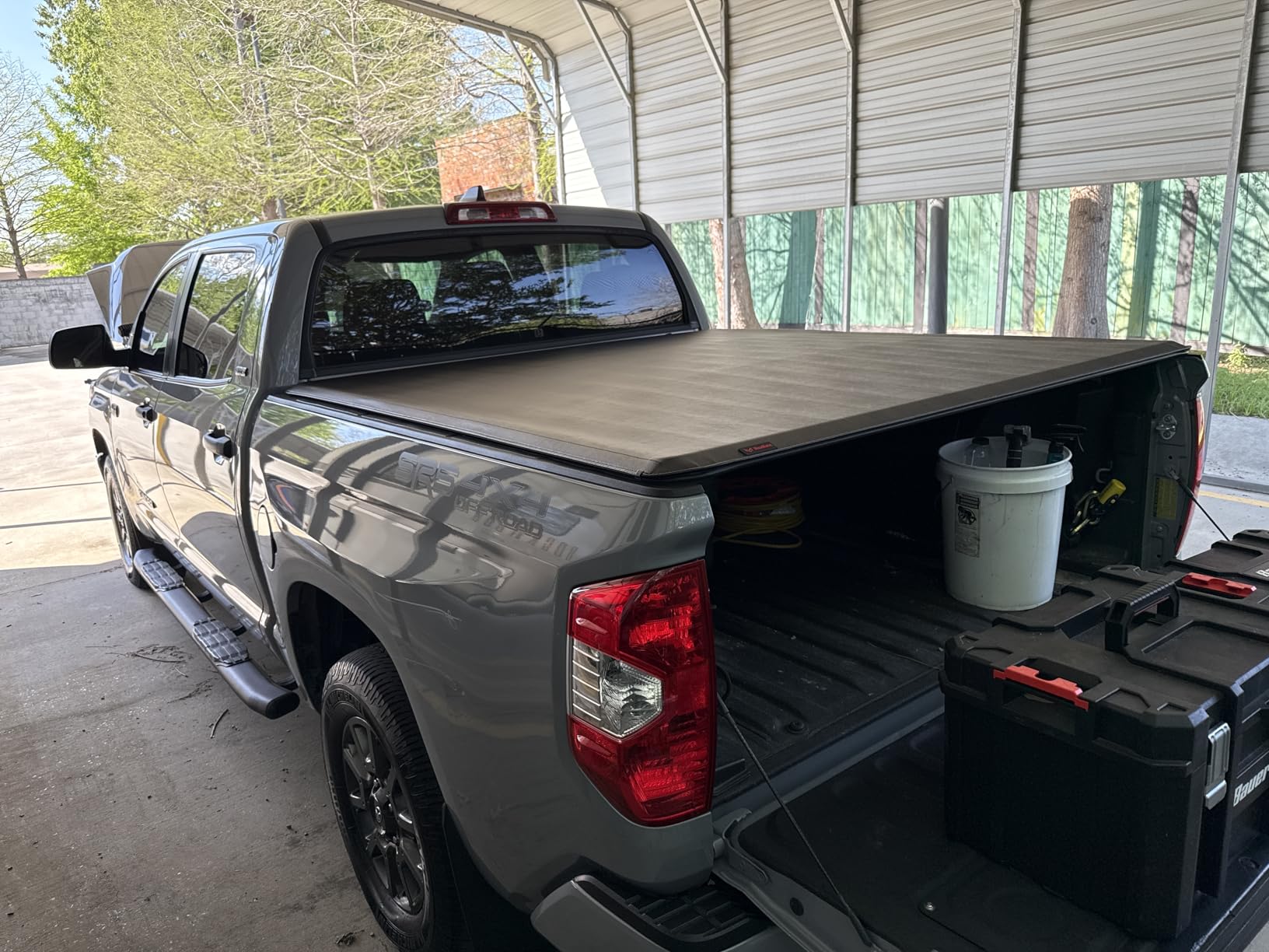 MaxMate Soft Roll-up Truck Bed Tonneau Cover Compatible with 2007-2013 Toyota Tundra | 6.5' (79