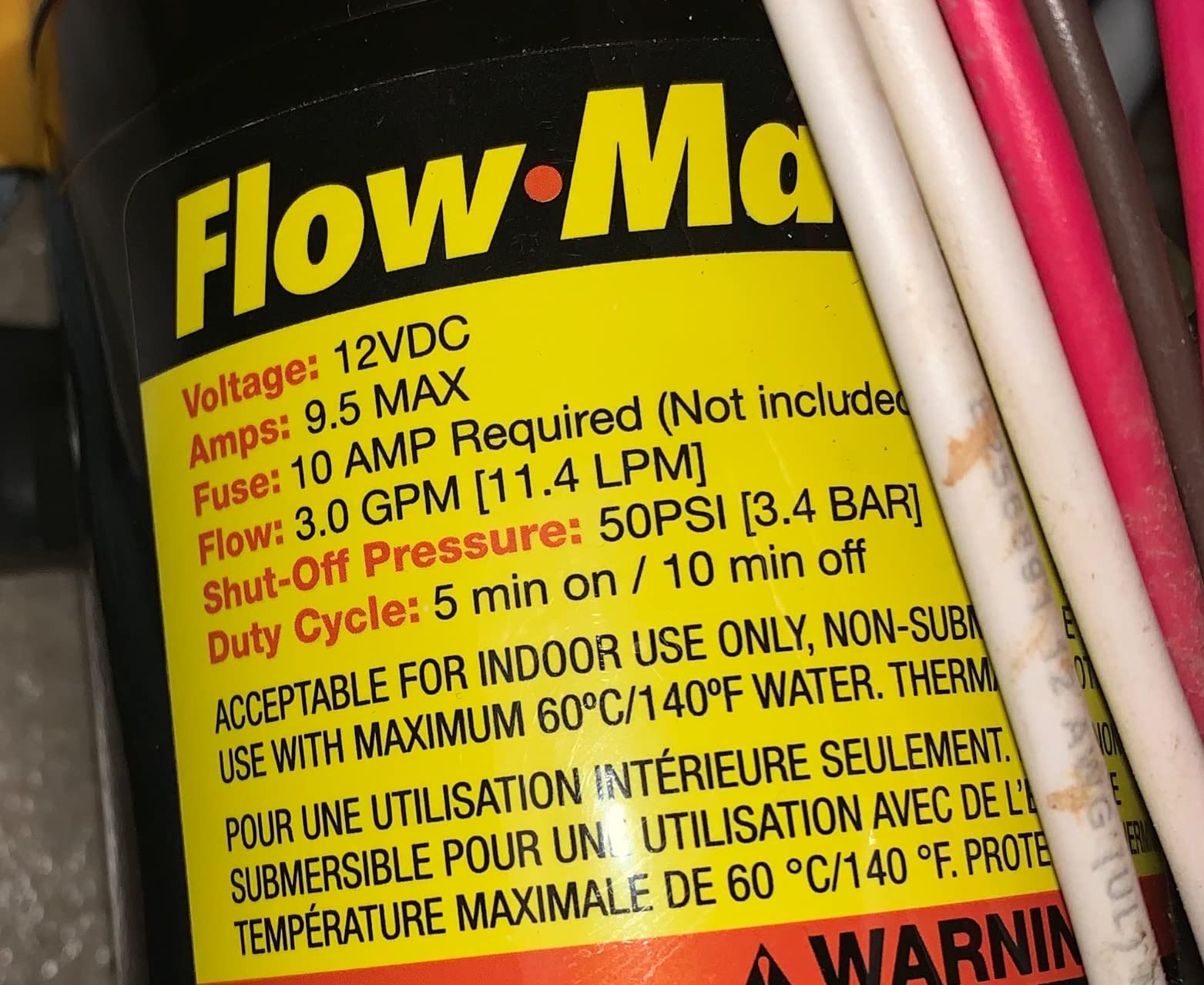 Lippert Components Flow Max 12V RV Water Pump, 3.0 GPM, 50 PSI, 9.5 Max Amp, Self-Priming, Screen Filter Included - 689052 customer photo 2