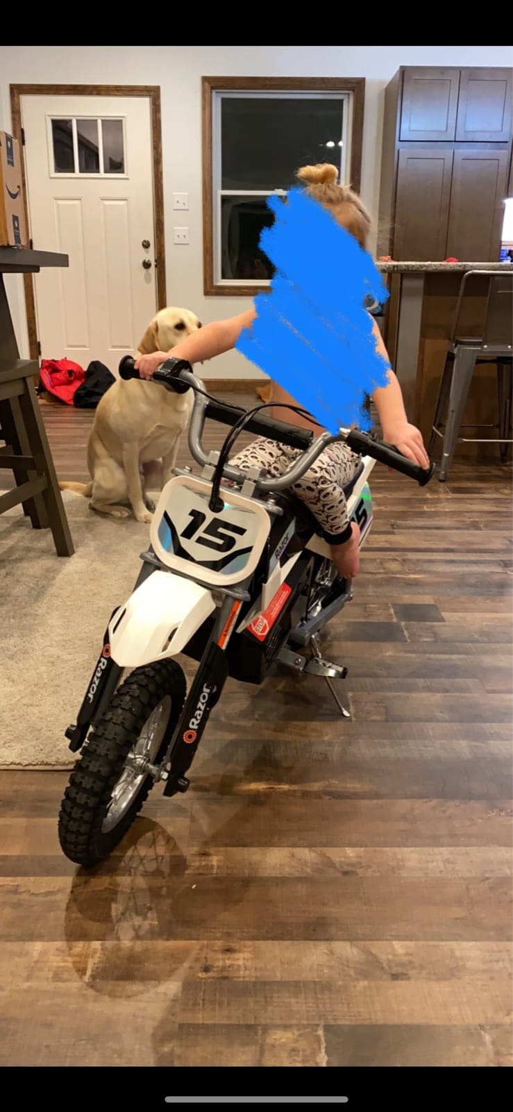 Razor MX400 Dirt Rocket Electric Bike for Kids Ages 8+, 140 lb Max Weight, White - 24V Battery, Up to 14 Mph, 30-Min Ride Time on High Speed, Twist-Grip Throttle, Spoked Wheels w/ 12