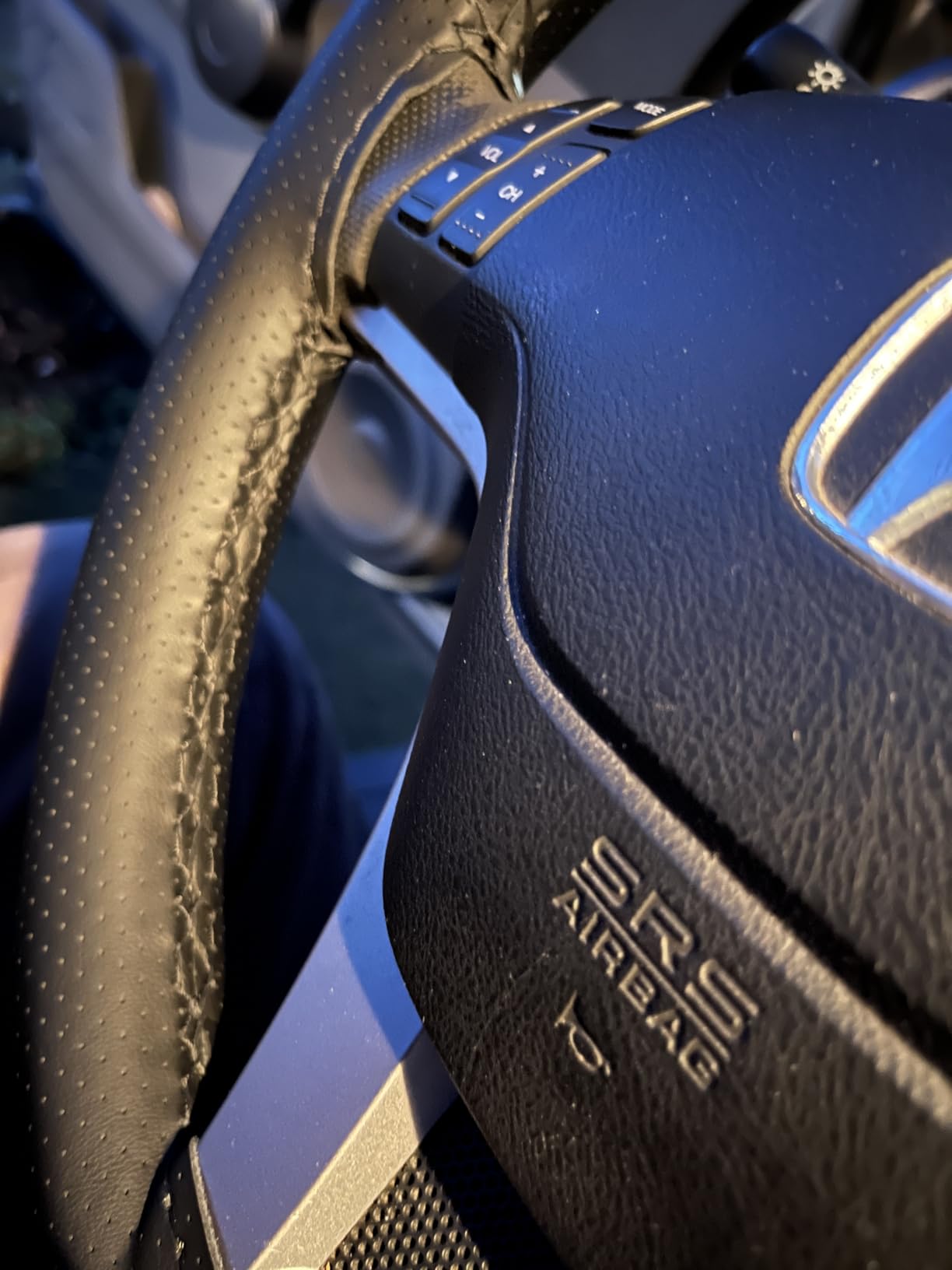 BMLEI Leather Steering Wheel Cover, Stitch on Car Steering Wheel Wrap customer photo 2