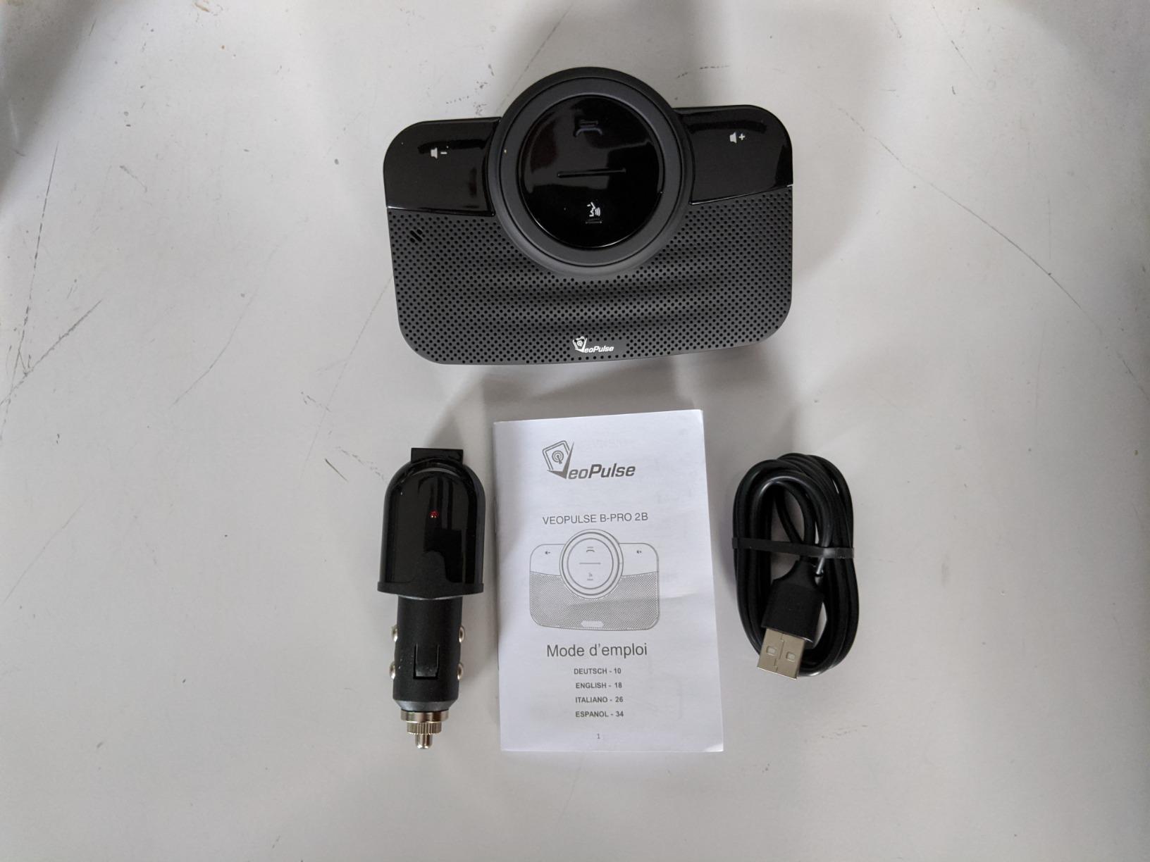 Car Speakerphone B-PRO 2B Hands-Free kit, 6W Hi-Fi Speakers, with Bluetooth Automatic multipoint Cellphone Connection customer photo 1