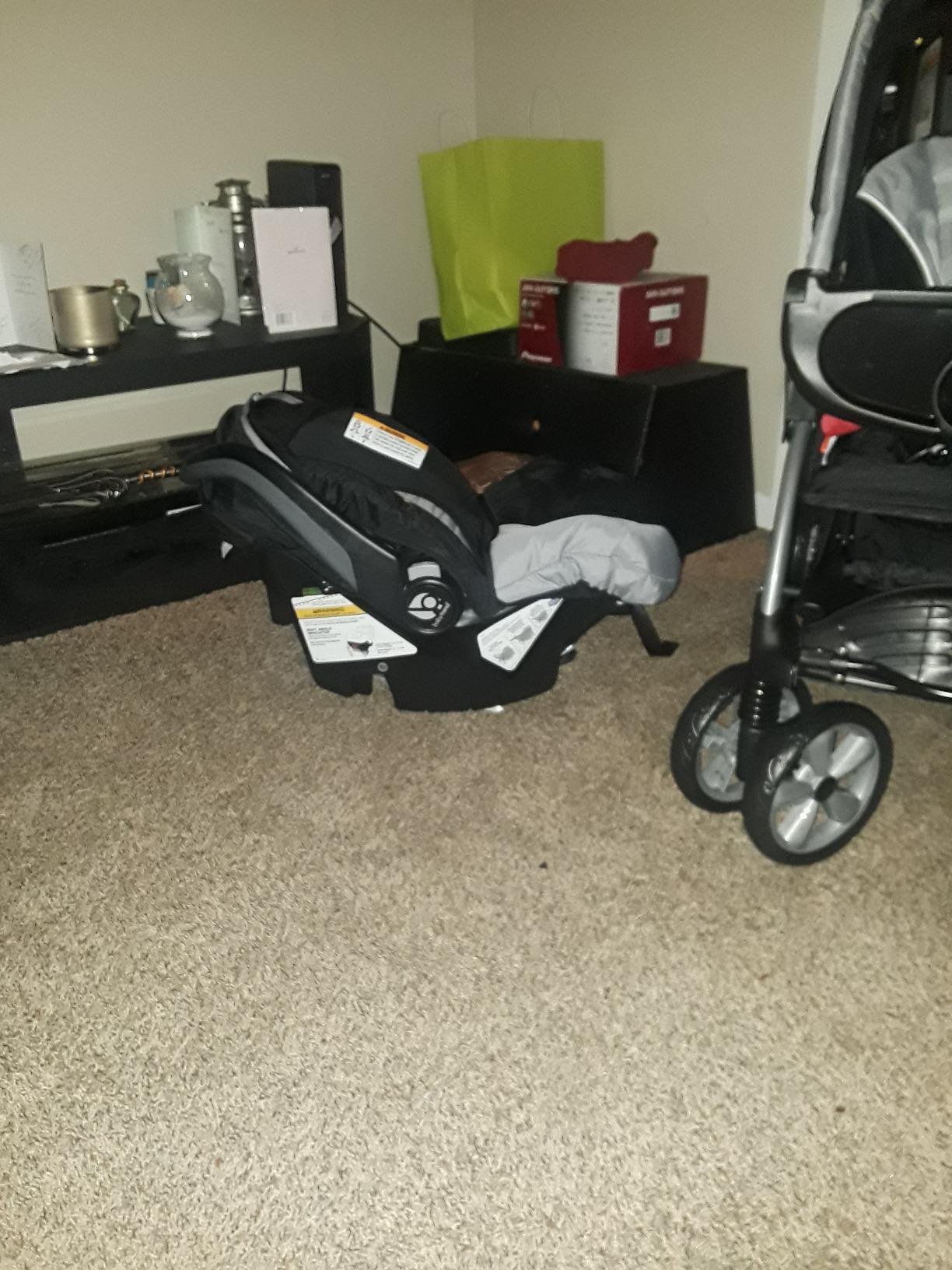 Baby Trend Infant/Toddler Double Stroller & 2 Car Seats, 3 Pc Set, Stormy | Portable and Lightweight Stroller Duo and Car Seat Travel System Tandem customer photo 1