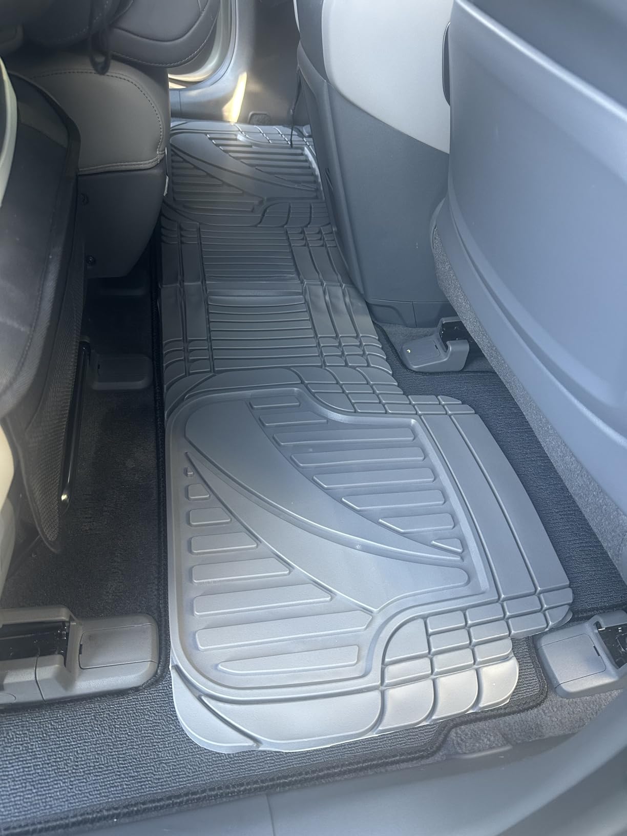 Motor Trend FlexTough Advanced Black Rubber Car Floor Mats - Heavy Duty Trim to Fit All Weather Floor Mats for Cars Truck SUV - Automotive Car Interior Floor Liner Protection - Universal Fit customer photo 2