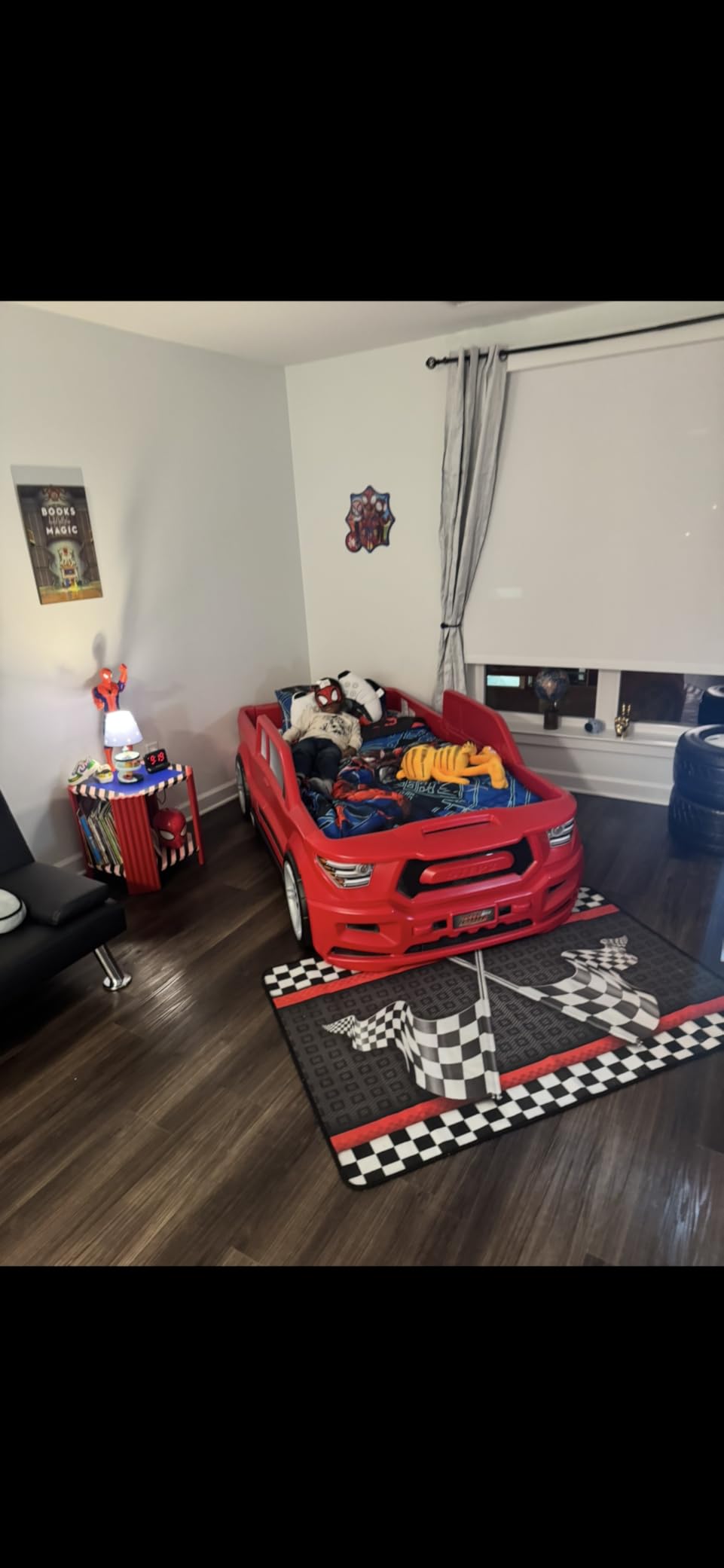 Step2 Turbocharged Twin Size Truck Car Bed, Car Bed for Boys & Girls, Working Headlights & Built-In Storage, Made of Durable Plastic, For Toddlers 3+ Years Old, Vibrant Red customer photo 2