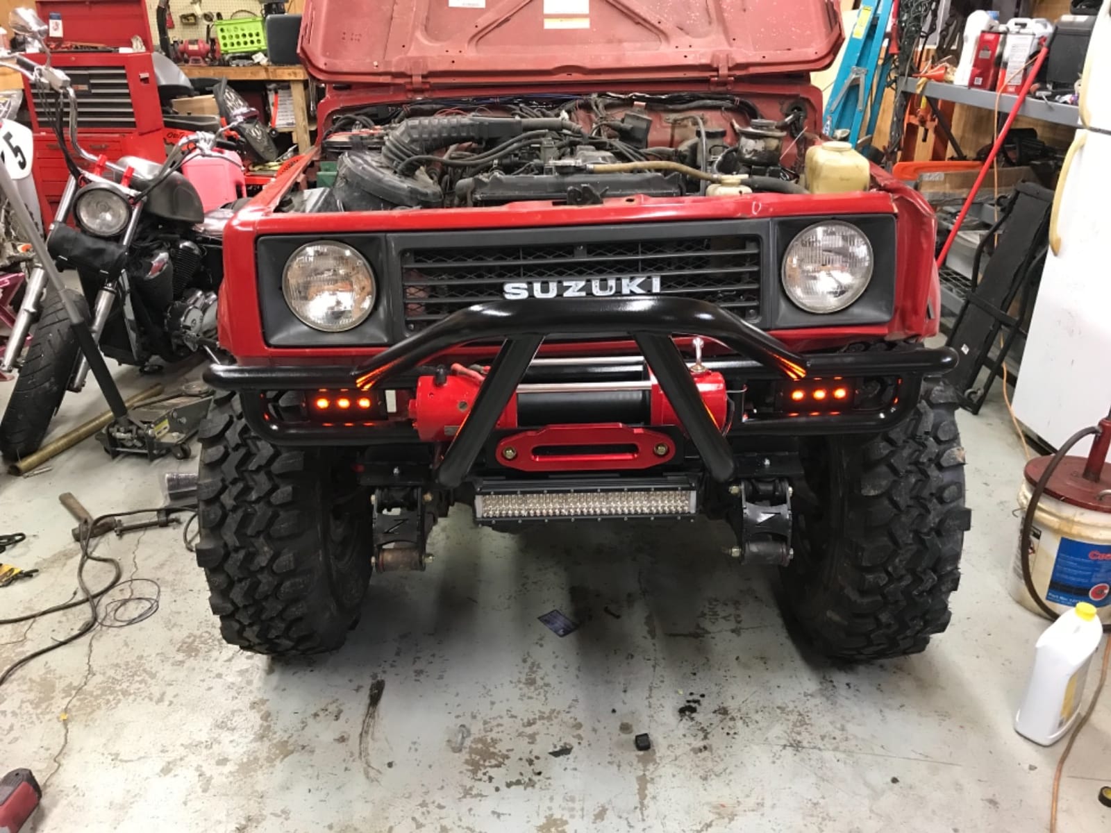 18 Inch LED Light Bar Side Shooter Off Road Driving Lights | Waterproof Quad Row Bumper Light Bar 462W Spot Beam Backup Work LED Lights for Offroad Truck Pickup RZR UTV Bronco SUV Boat customer photo 1