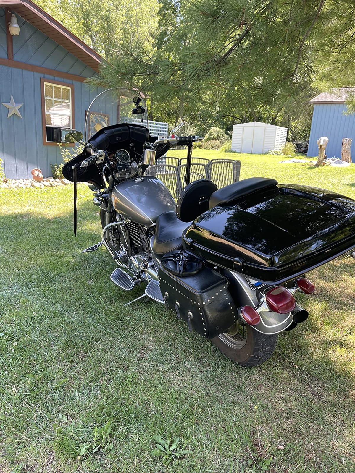 TCT-MOTORPARTS Motorcycle Stretched Saddlebags Fit For Harley Touring 93-13 customer photo 1