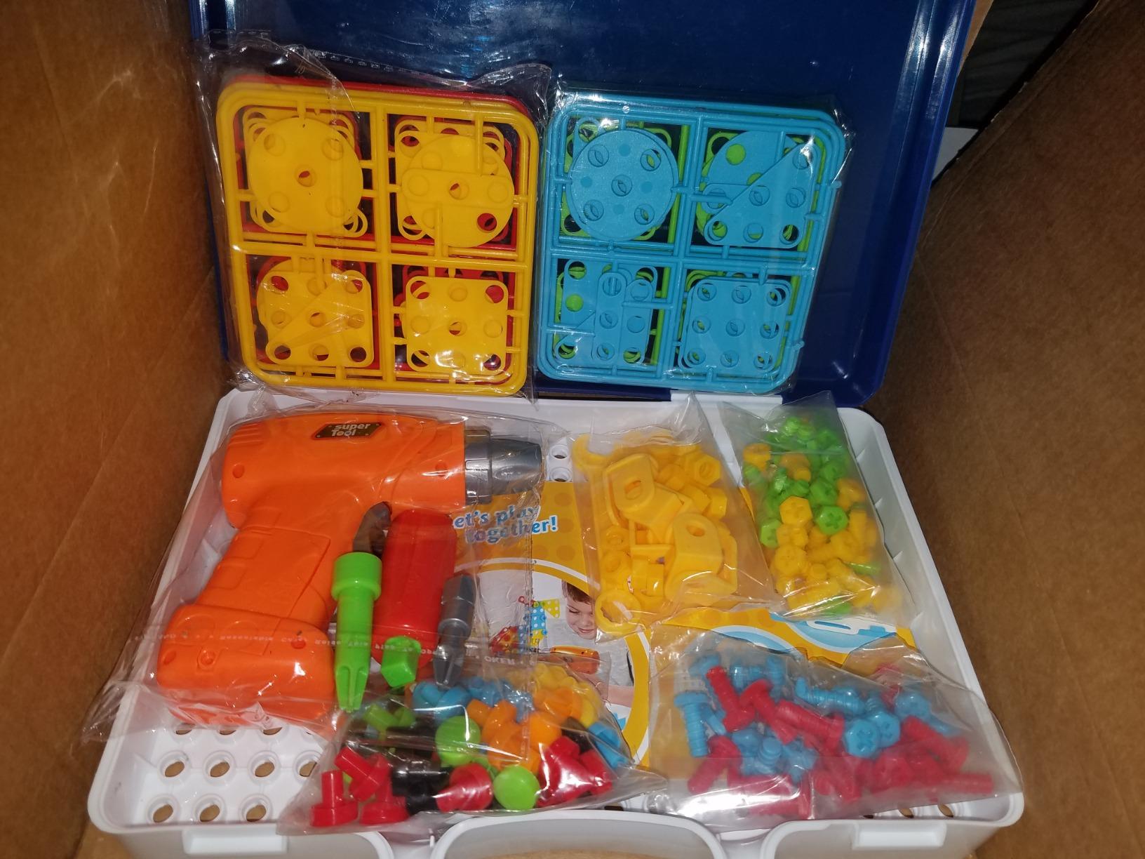 HAPTIME Design and Drill Toy, Educational Toys Building for Kids Ages 3-8, STEM Toys for 3 4 5 6 Year Old, 193 Pcs Electric Drill Toy, Magic Montessori Play Toolbox for Toddler Boys Girls Preschool customer photo 1