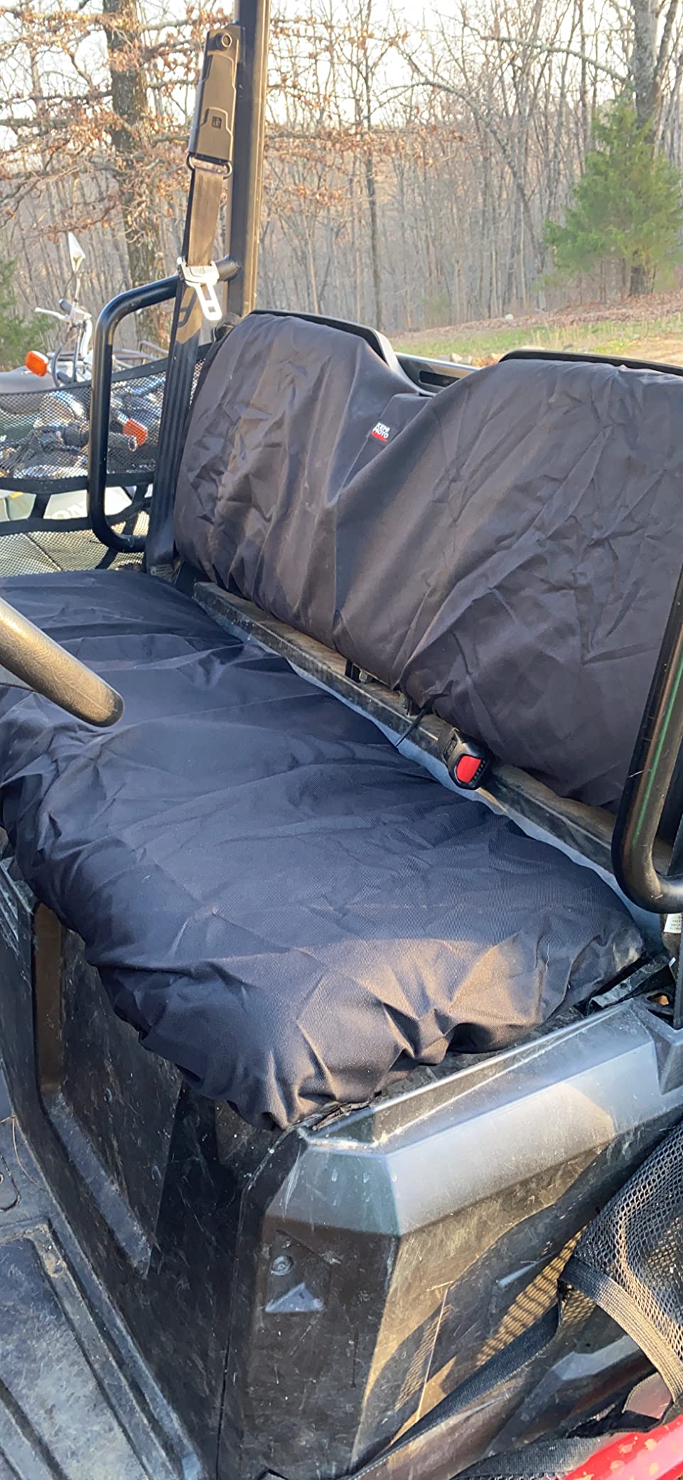 KEMIMOTO Black Seat Covers Compatible with Ranger 500 700 800 2002-2008 | UTV Waterproof Bench Seat Cover with 1680D Heavy-Duty Fabric and Waterproof PVC Coating, Parts Accessories customer photo 1