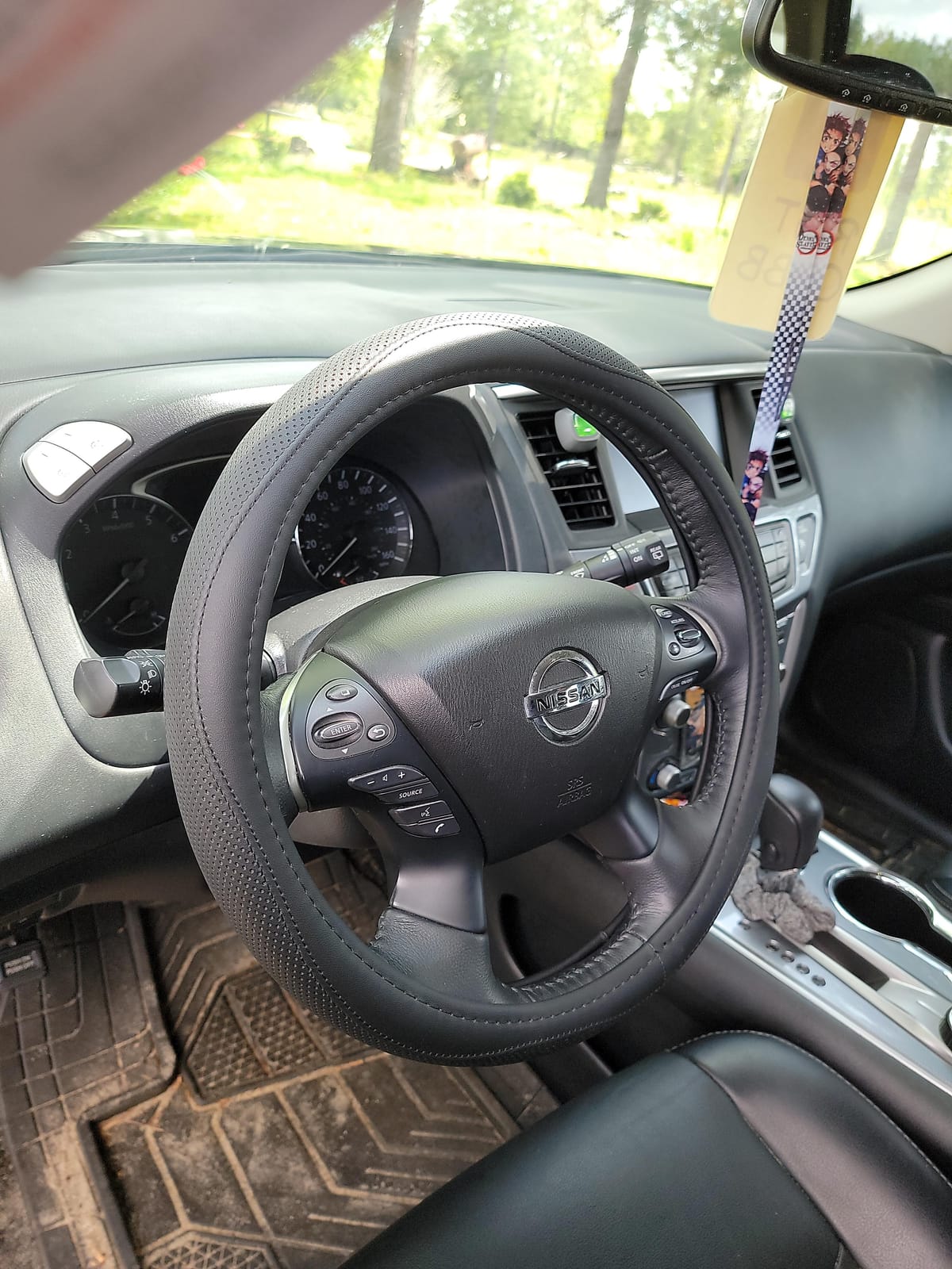 KAFEEK Black Microfiber Leather Steering Wheel Cover for Men, 15 Inch | Thin Breathable Design, Anti-Slip Comfortable Grip, Odorless Auto Protector customer photo 1
