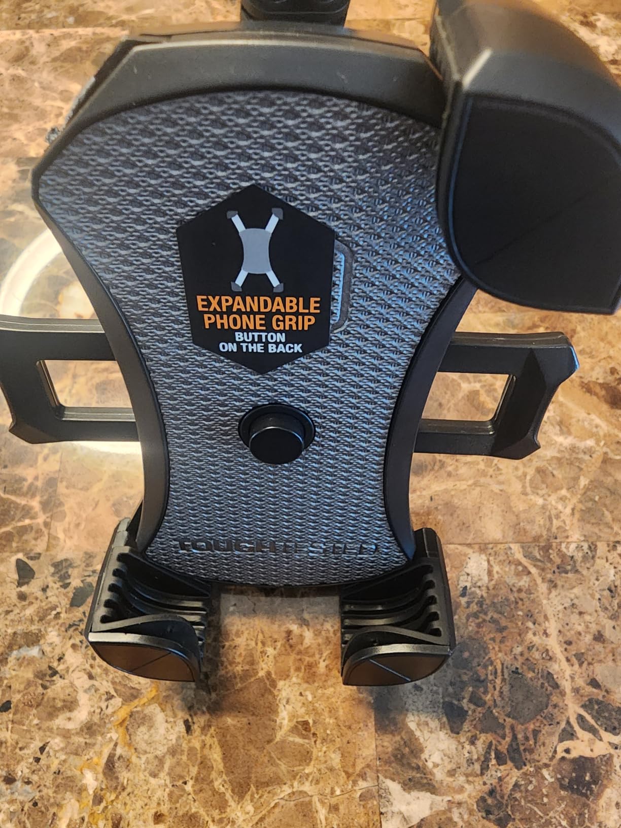 ToughTested Mammoth Truck Car Phone Holder Mount Vibration Absorbing Holder | 360° rotating phone holder for car with extra-large suction cup, expandable claw grip, and one-hand quick release customer photo 1