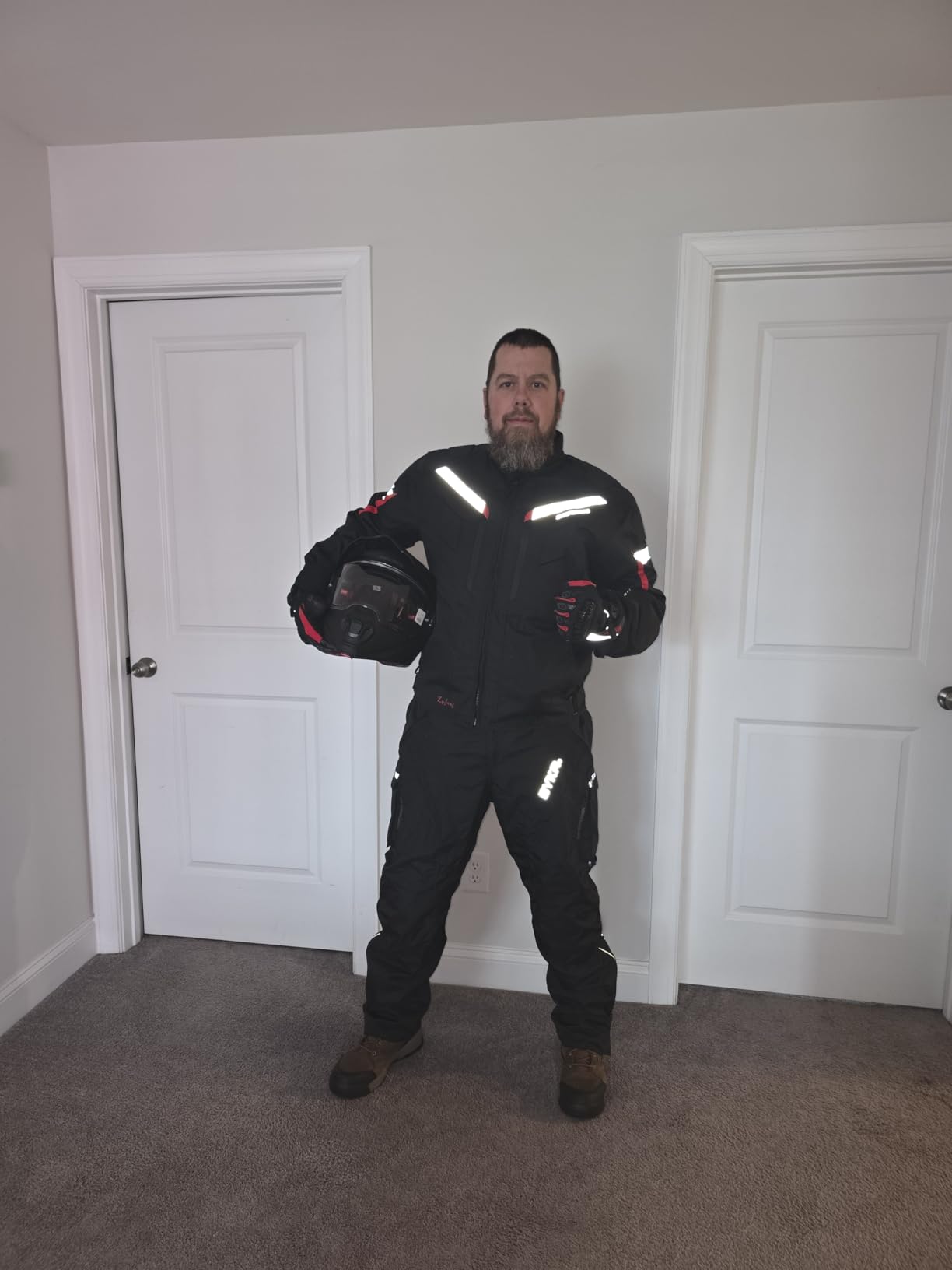 Motorcycle Jacket for Men with Removable CE Armor All Season customer photo 2