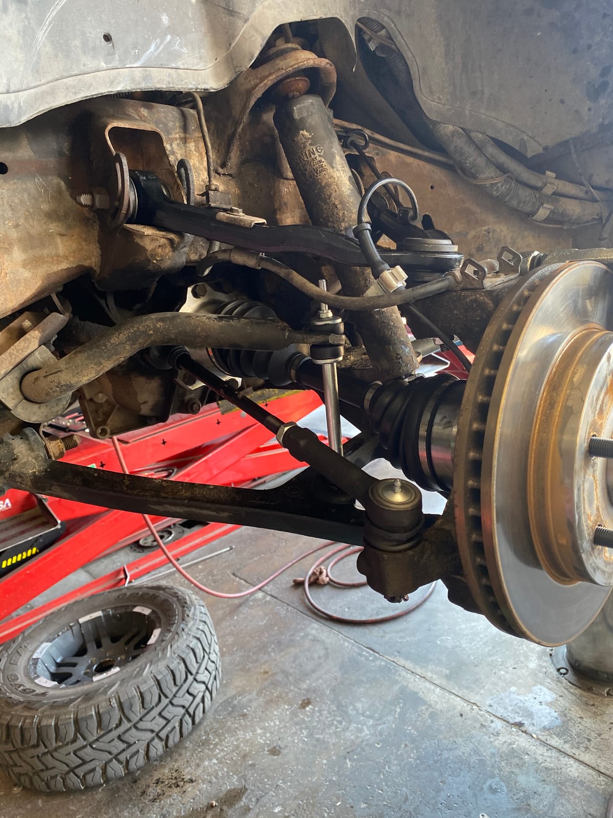 Detroit Axle - Front Suspension Kit Brake Kit for GMC Chevrolet Sierra | Silverado Avalanche Suburban 1500 Escalade ESV EXT Brake Rotors Brake Pads Replacement CV Axles Wheel Bearing Hubs Control customer photo 2