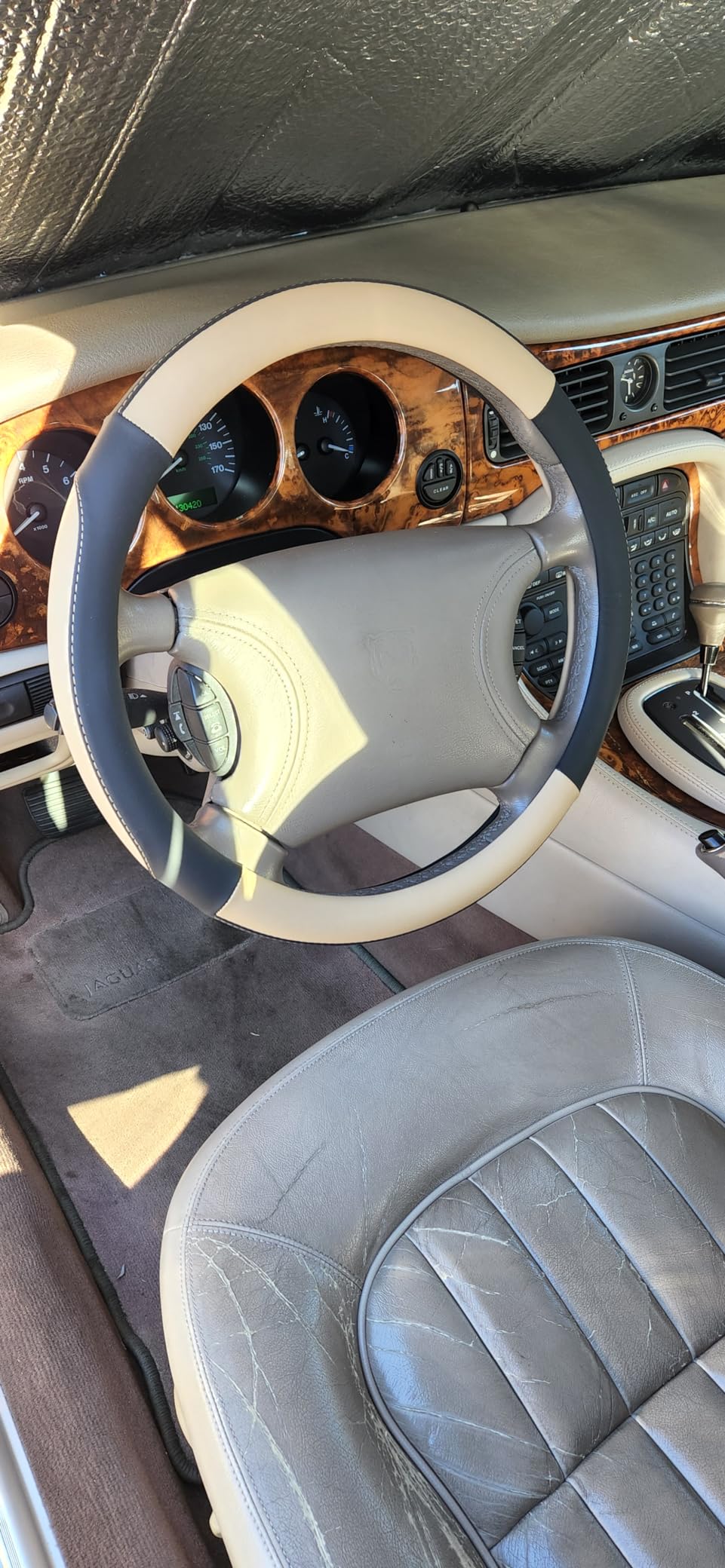 SEG Direct Steering Wheel Cover 15.5-16 inch Heavy-Duty, Black | For F150 F250 F350 Ram 4Runner Tacoma Tundra Range Rover, Microfiber Leather Non-Slip Grip, Auto Interior Accessories customer photo 2