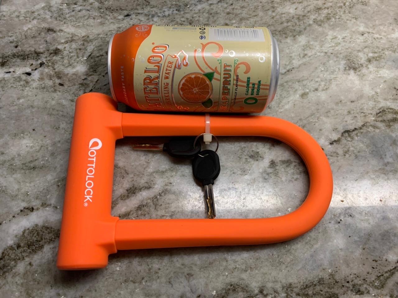 OTTOLOCK Sidekick Compact U-Lock, Orange | Lightweight Anti-Theft Bike Lock for Road, Mountain & Electric Bikes customer photo 1