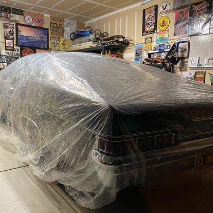 West Lake Universal Disposable Clear Plastic Car Cover, 24 Feet by 16 Feet - Car Essential, Suitable for SUV Sedan Mini Van, Extra Large Size, with Elastic Band customer photo 1