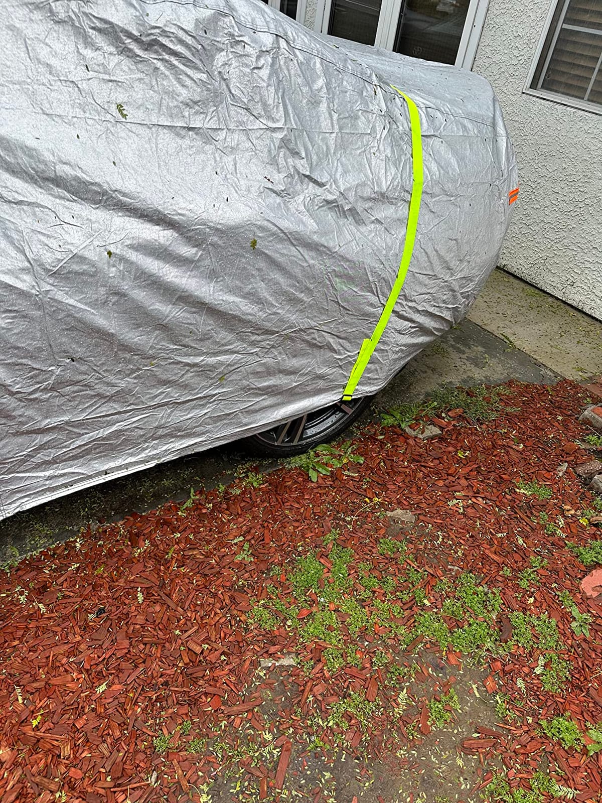 Kayme Car Cover Waterproof All Weather Fit Sedan (194 to 208 Inch) H4 | UV-shield protection, wind-dust barrier, denser-than-190T lightweight breathable fabric, anti-theft via included lock customer photo 1
