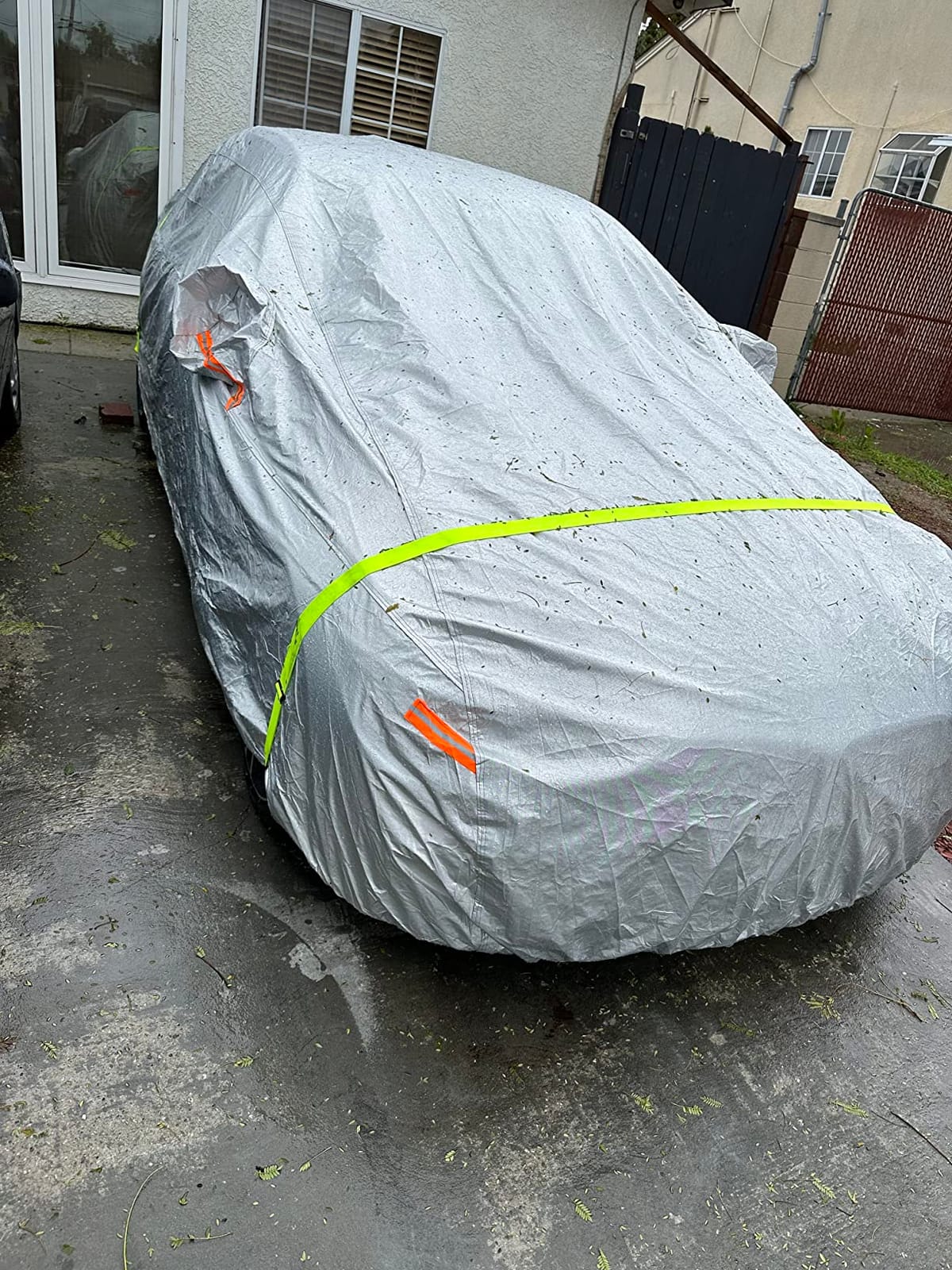 Kayme Car Cover Waterproof All Weather Fit Sedan (194 to 208 Inch) H4 | UV-shield protection, wind-dust barrier, denser-than-190T lightweight breathable fabric, anti-theft via included lock customer photo 2