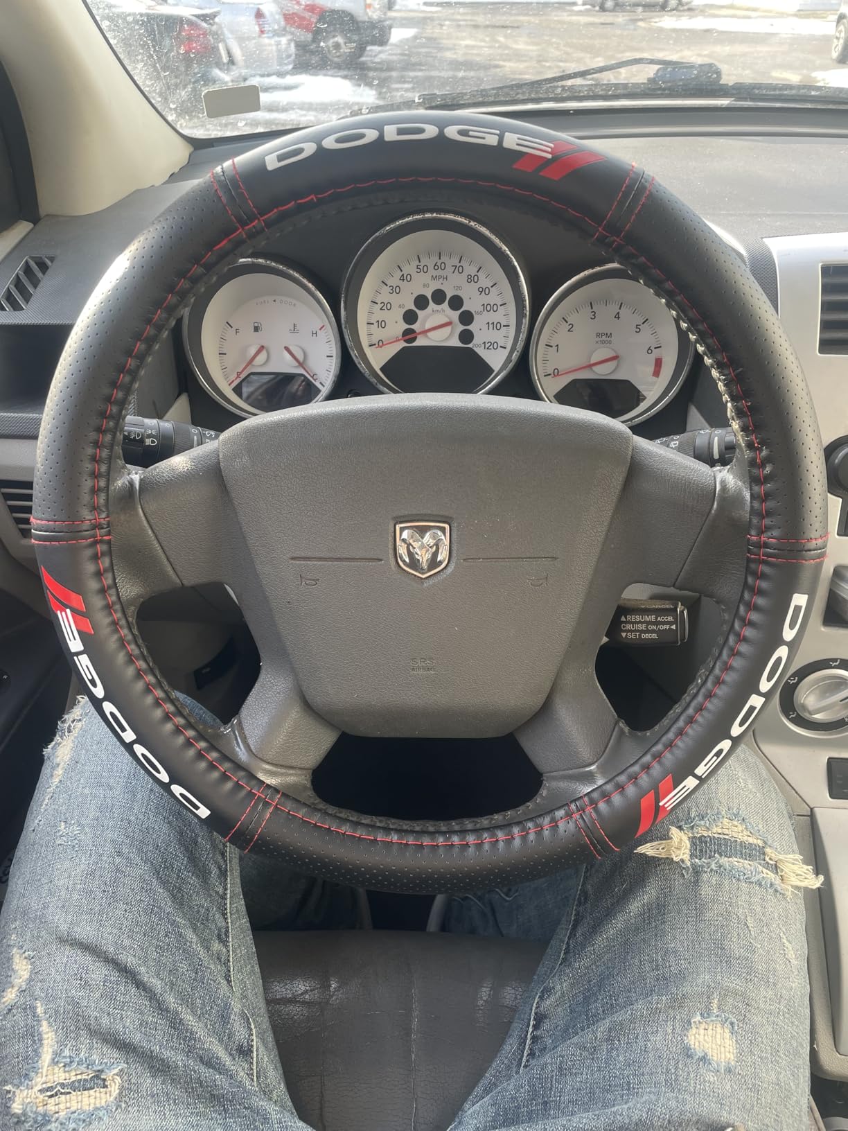 Plasticolor 006694R01 Dodge // Deluxe High Contrast Stitching Steering Wheel Cover customer photo 2