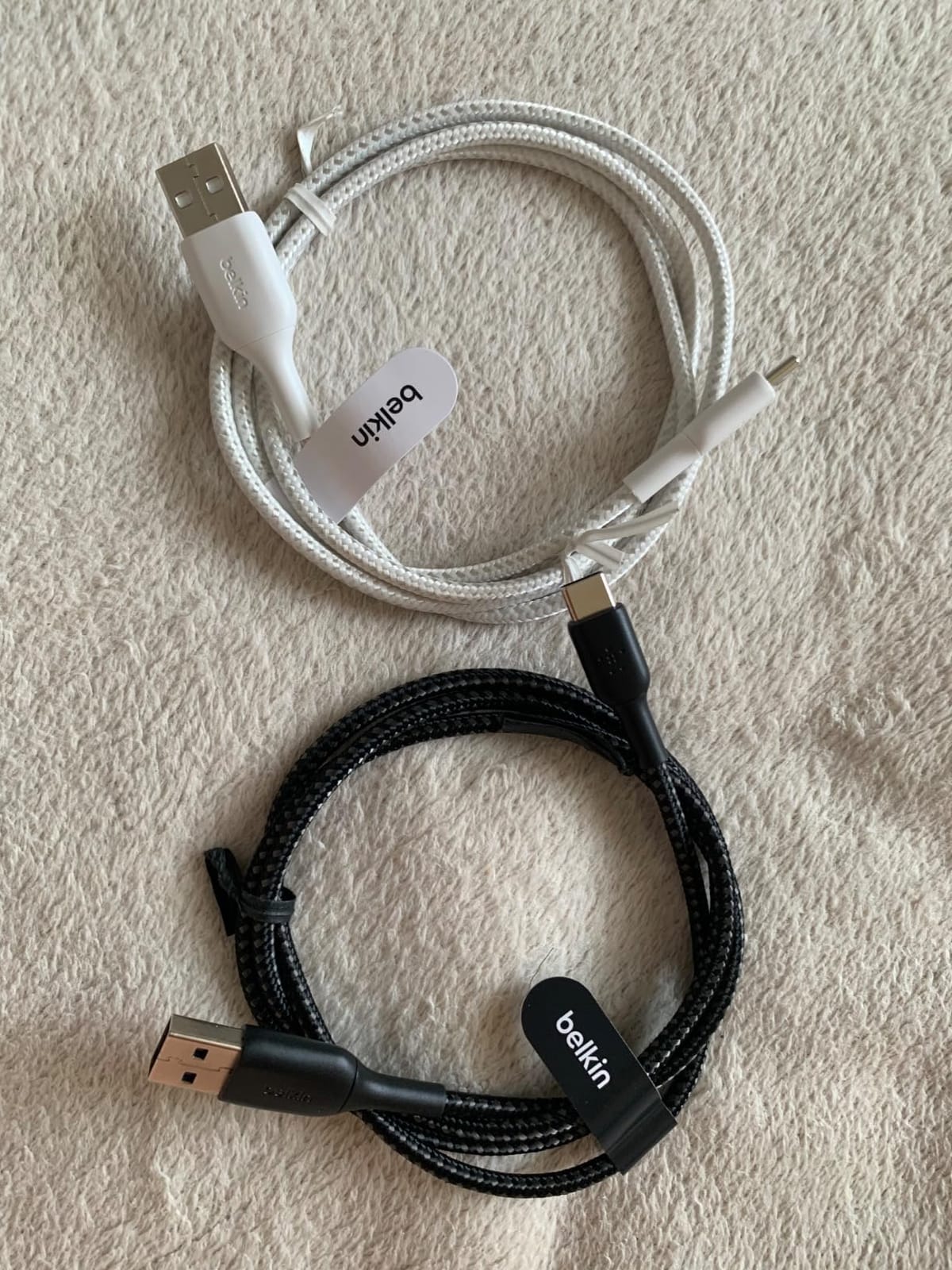 Belkin USB A to USB C 15W Braided Cable, 3.3ft, iPhone Charger Cord | CarPlay, car charger cord compatible with iPhone 17/16/15, Samsung Galaxy S26 customer photo 1
