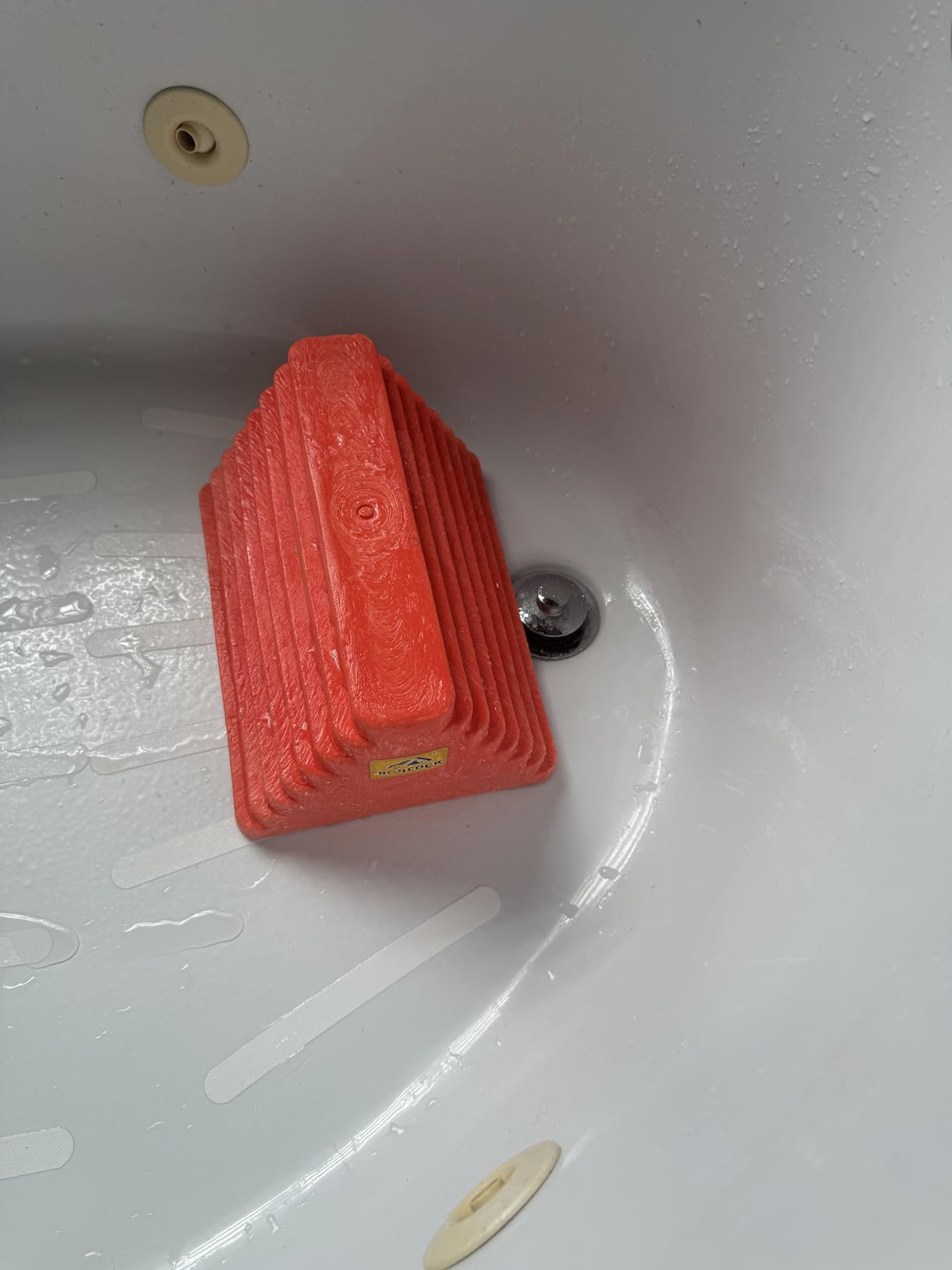 ROBLOCK 2 Pack Wheel Chocks Heavy Duty Orange with Eyebolt for Travel Trailer, 10