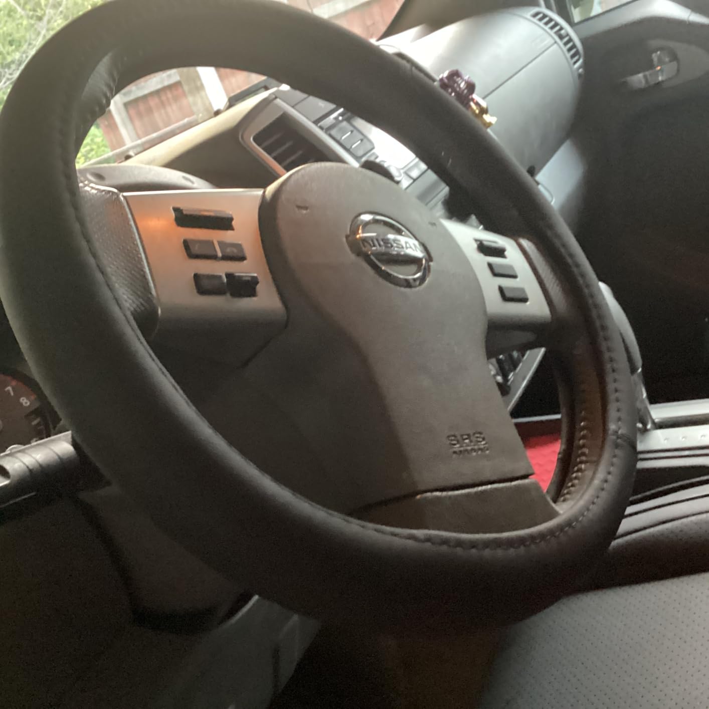 Valleycomfy Microfiber Leather Steering Wheel Cover Large-Size for F150 F250 F350 Ram 4Runner Tacoma Tundra Range Rover Model S X with 15 1/2 inches-16 inches Outer Diameter (Black) customer photo 2