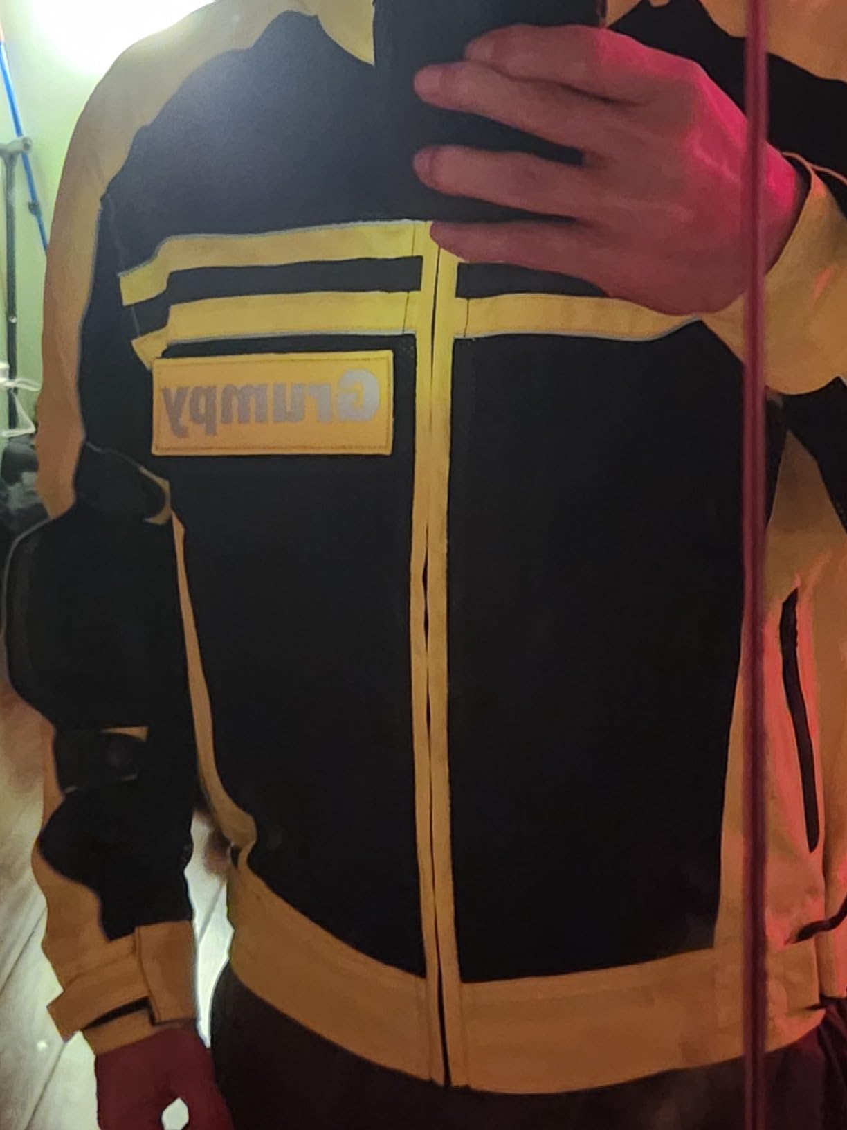 WICKED STOCK Motorcycle Jacket - CE Level1 Reflective Summer Biker Jacket with Adjustable Cuffs & Waist Belt - Lightweight & Comfortable Mesh Motorcycle Jacket with Armor for Men customer photo 2