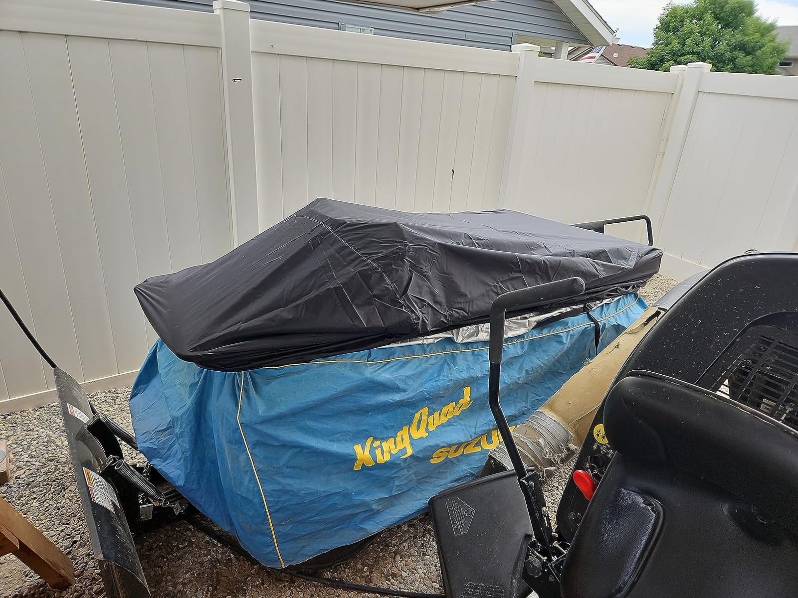 Szblnsm ATV Cover. 420D Heavy Duty Tear-Resistant Fabric. Quad Cover for Kawasaki, Arctic Cat, Honda, Polaris, Yamaha, and More. Protection Against Water, Wind, UV. 4 Wheeler Accessories customer photo 1