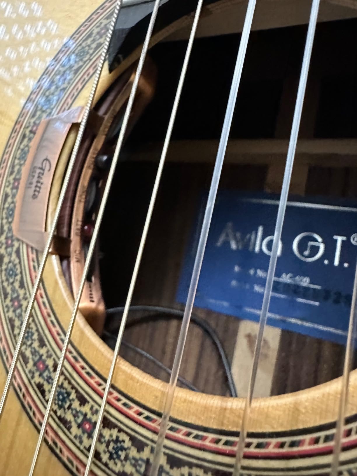 GUITTO Acoustic Guitar Pickup, Dual Microphone & Piezo Soundhole Double System for Classical and Acoustic Guitars with EQ Adjustment, GGP-01 customer photo 1