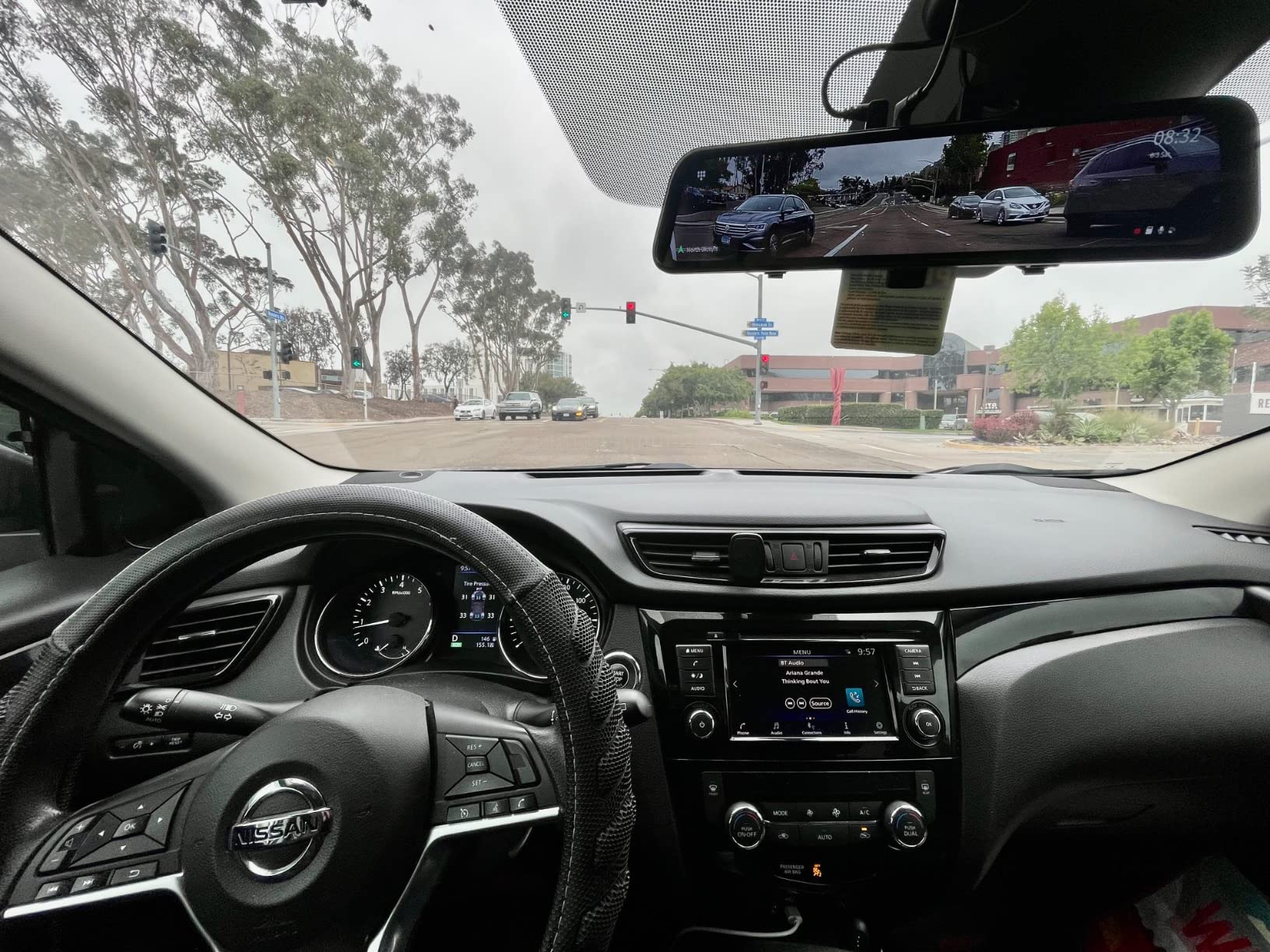 WOLFBOX G840H 12'' Mirror Dash Cam with ADAS and BSD, 2.5K Rear View Mirror Camera Front and Rear, 5.8GHz WiFi, Voice Control, Parking Monitor, Included GPS, Loop Recording (SD Card Not Included) customer photo 1