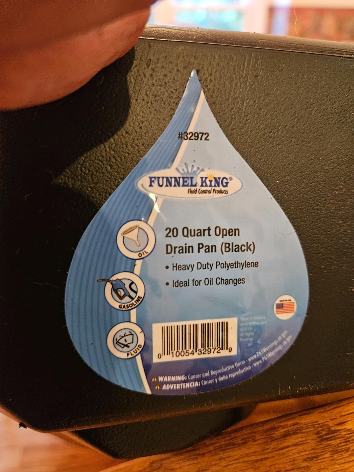 WirthCo Funnel King 20 Quart Open Drain Pan, Heavy-Duty Polyethylene Oil Change Catch Pan, 25 x 18 x 5.5 Inches customer photo 2