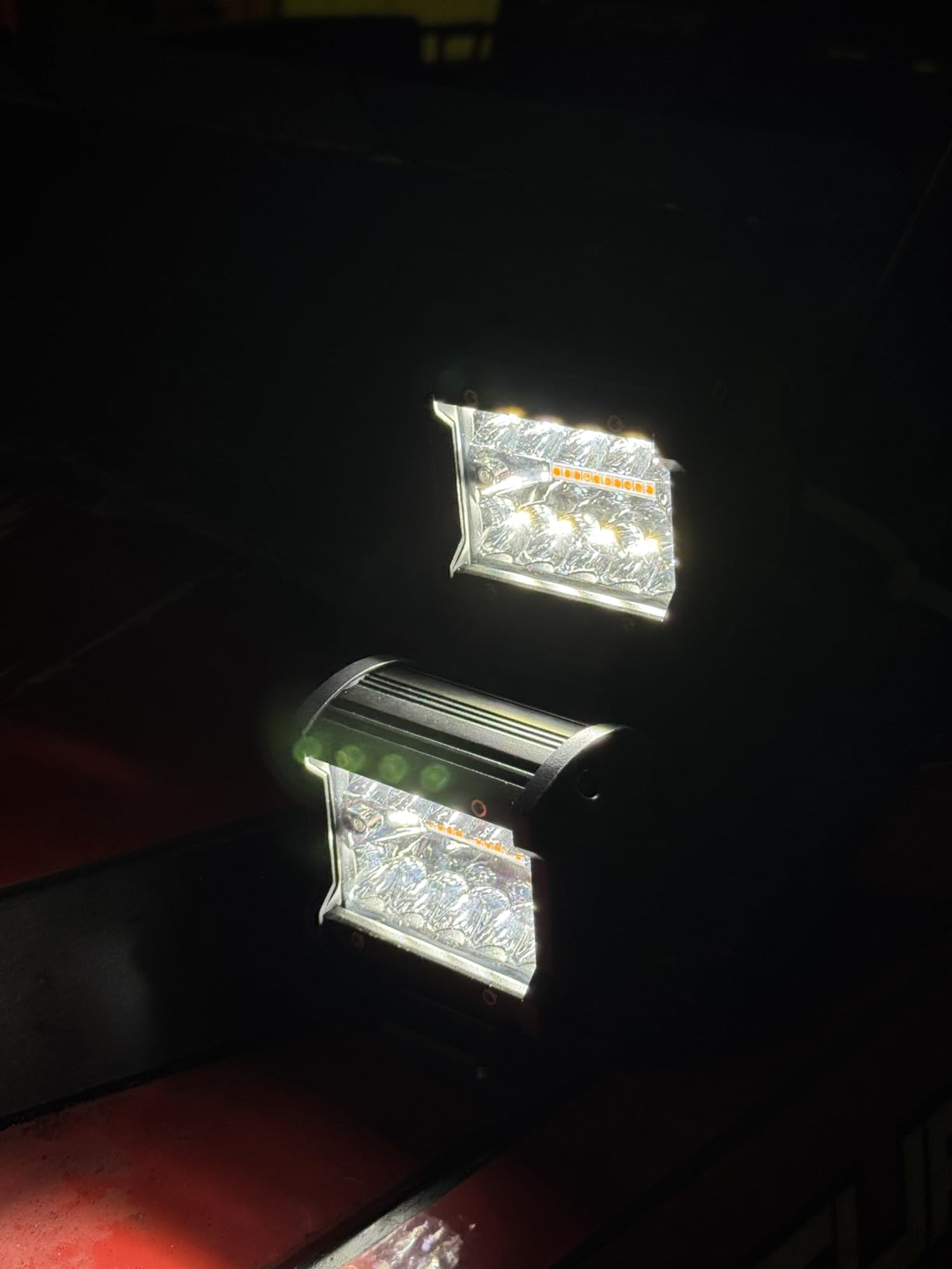 Auxbeam 3 Inch 72W LED Pod Lights Dual Amber White Cube Work Driving Lights customer photo 2