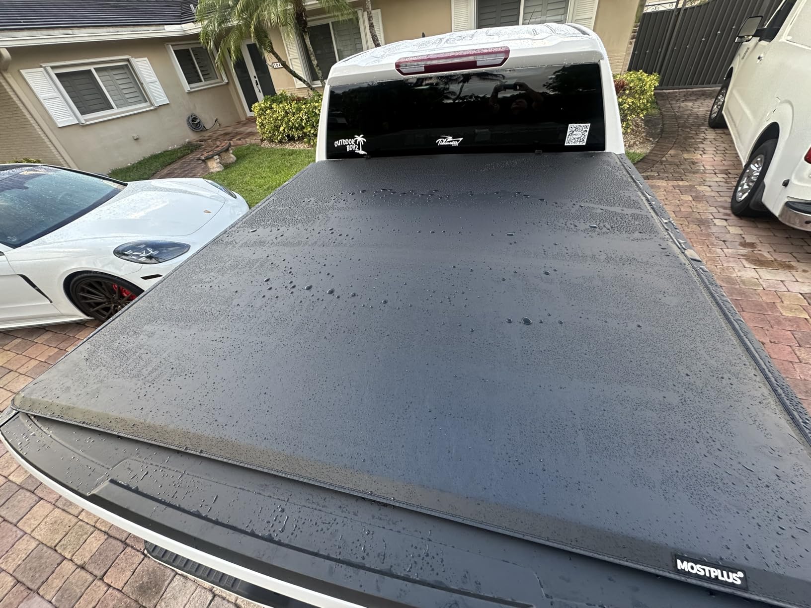 MOSTPLUS Quad Fold Soft Truck Bed Tonneau Cover Compatible for 2019-2025 2026 Chevrolet Chevy Silverado/GMC Sierra 1500 (2019 1500 ONLY) Fleetside 5.8 FT On Top customer photo 2