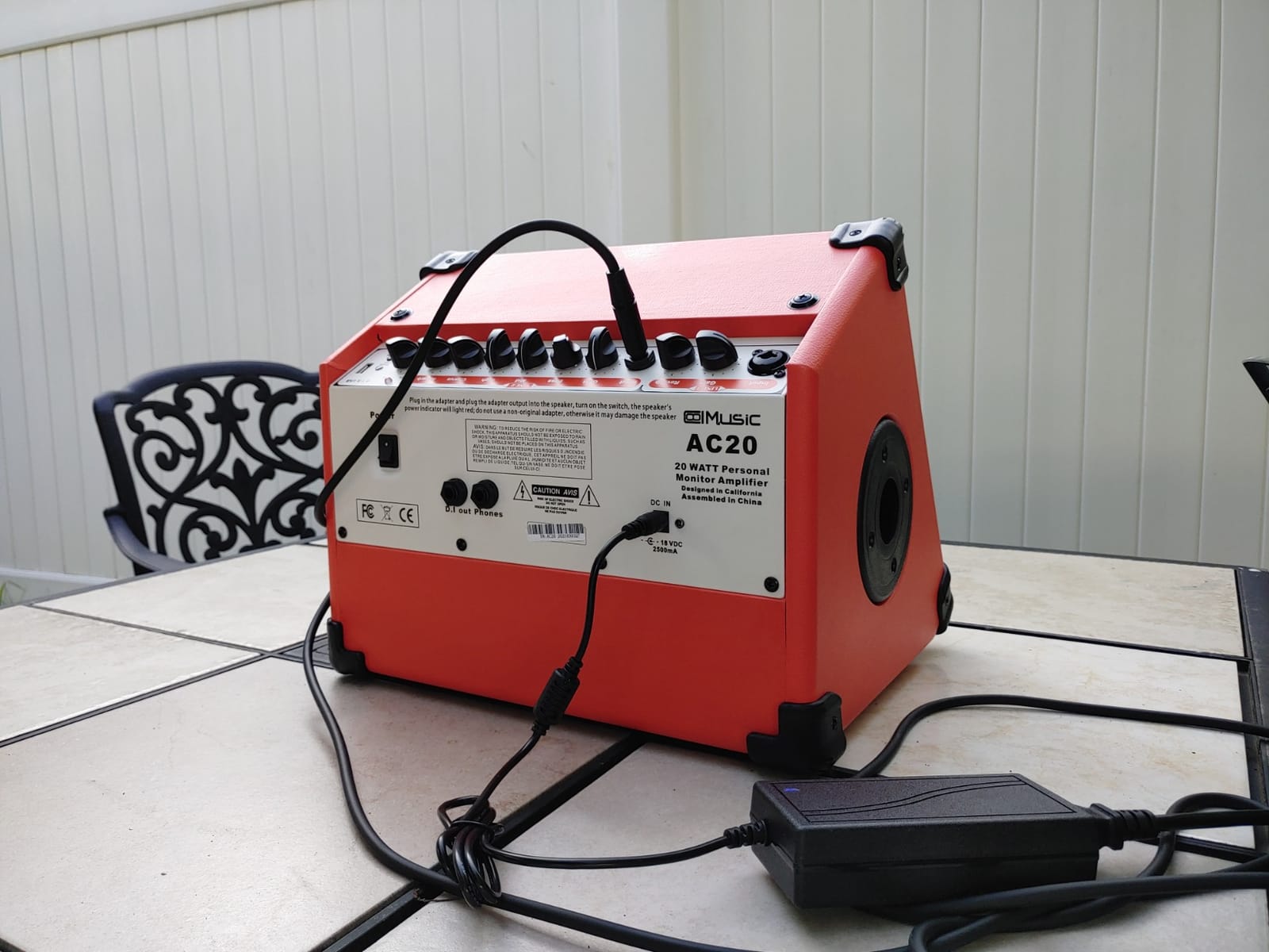 Acoustic Guitar Amplifier, 20 Watt Bluetooth Amp for Guitar Acoustic with Reverb Chorus Effect, 3 Band EQ (Including Microphone and Audio Cable) customer photo 1