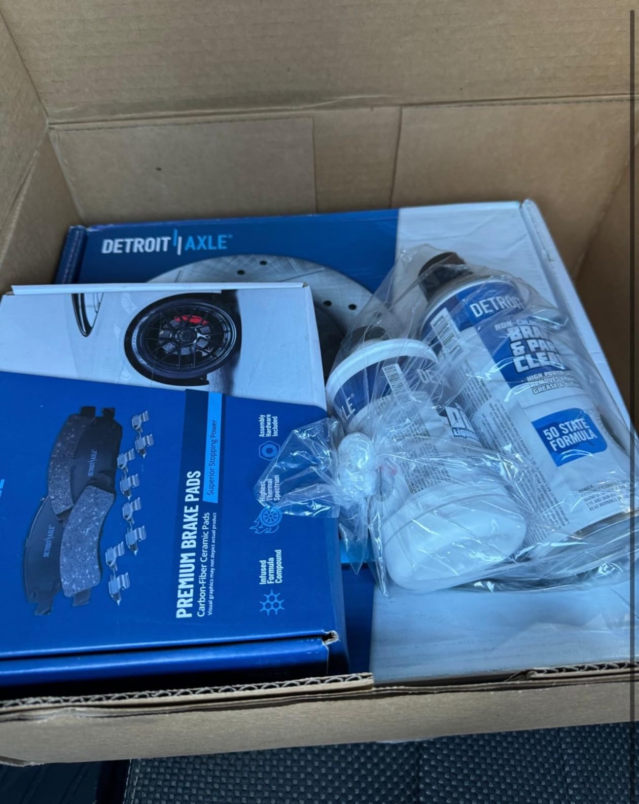 Detroit Axle - 2WD Front Suspension Kit Brake Kit for Silverado Sierra 1500 | Suburban 1500 Yukon Tahoe Avalanche Escalade Brake Rotors Brake Pads Wheel Bearing Hubs Tie Rods Boots 12.99 inch Front customer photo 1