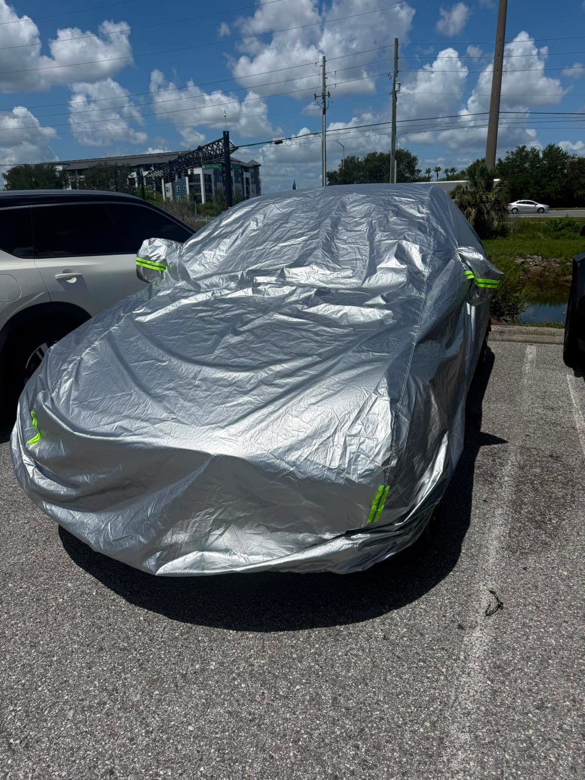 Car Covers Waterproof All Weather Snowproof Windproof | Scratch Resistant Outdoor UV Protection, with 6 Reflective Strips, Size 3XL, Universal Fit for Sedan, Up to 193